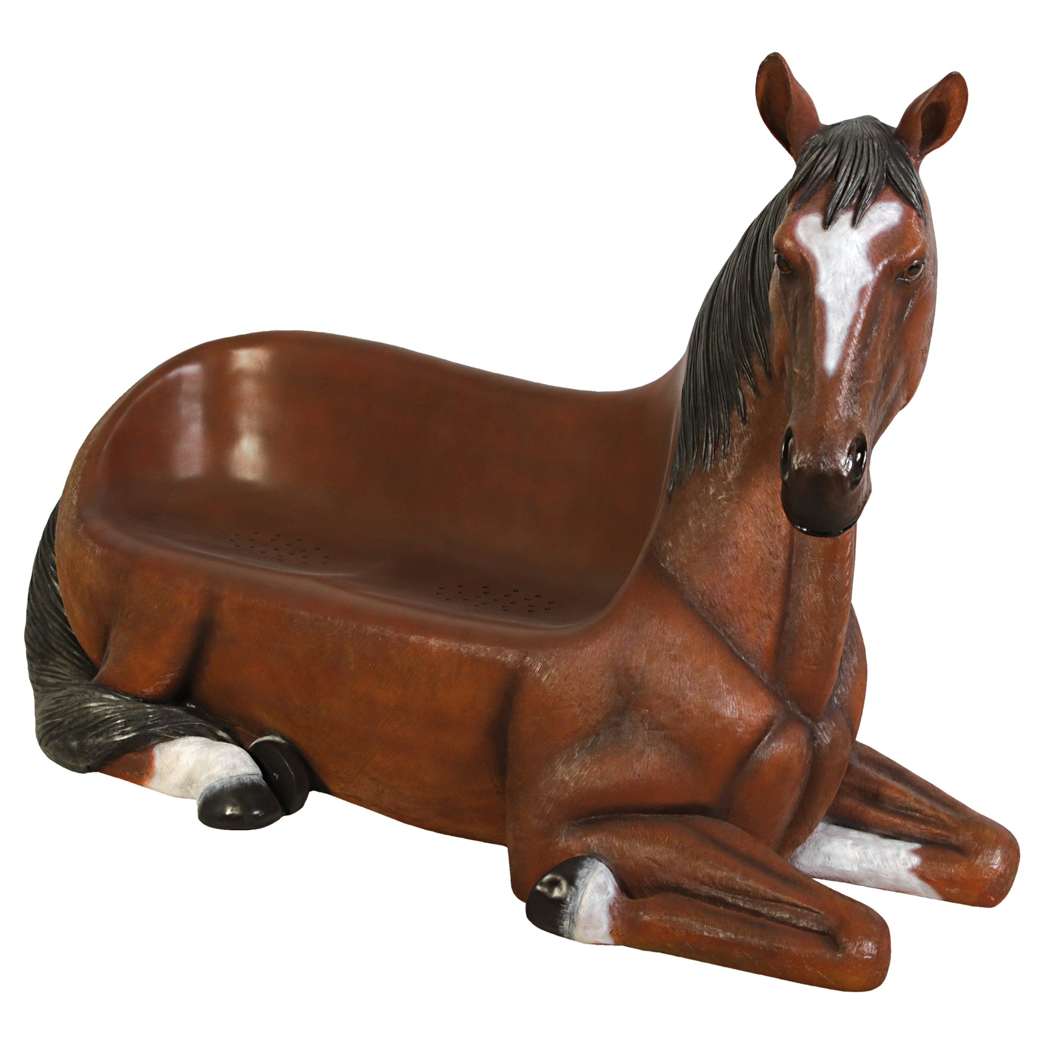 Toscano - Saddle-Up Horse Photo Op Sculptural Bench