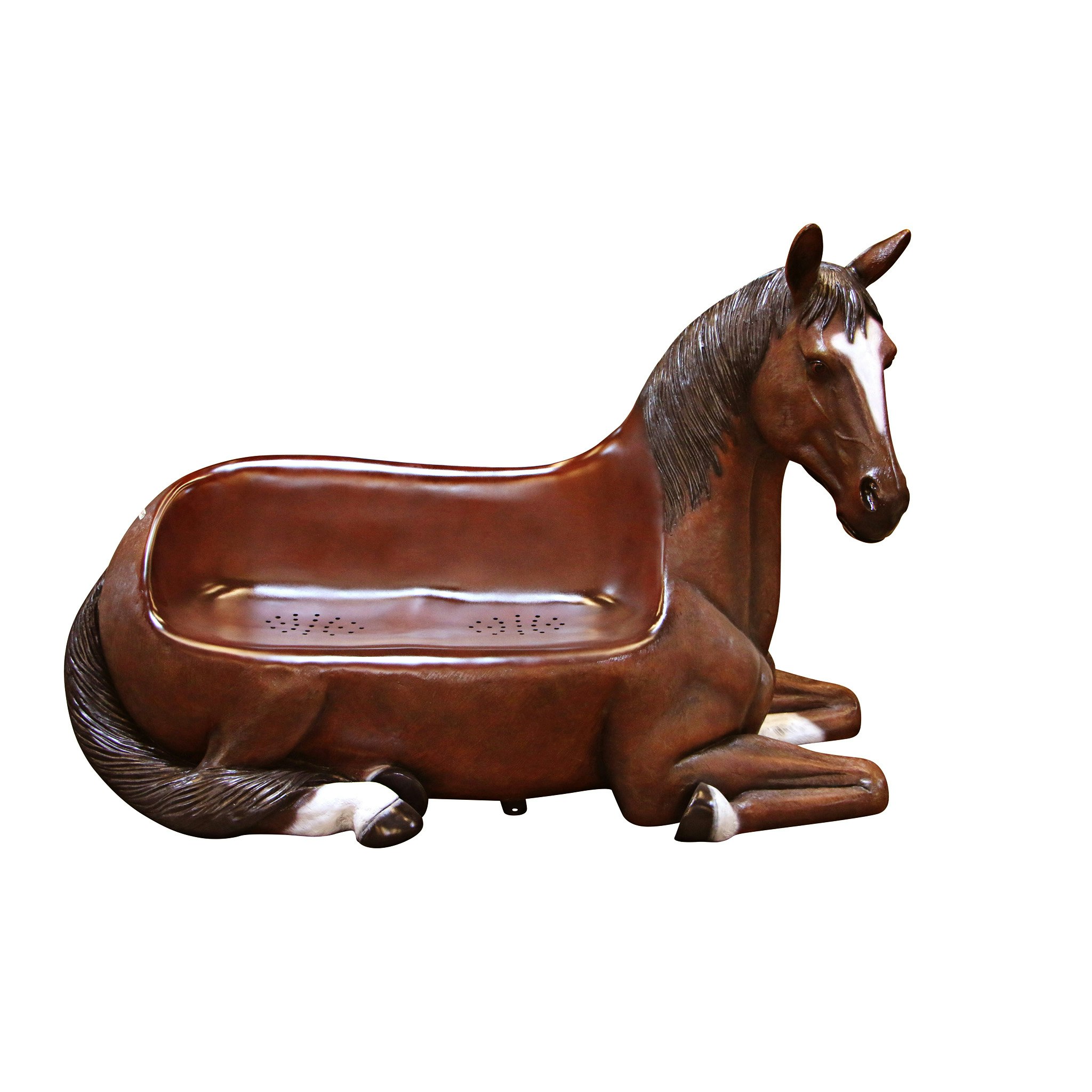 Toscano - Saddle-Up Horse Photo Op Sculptural Bench