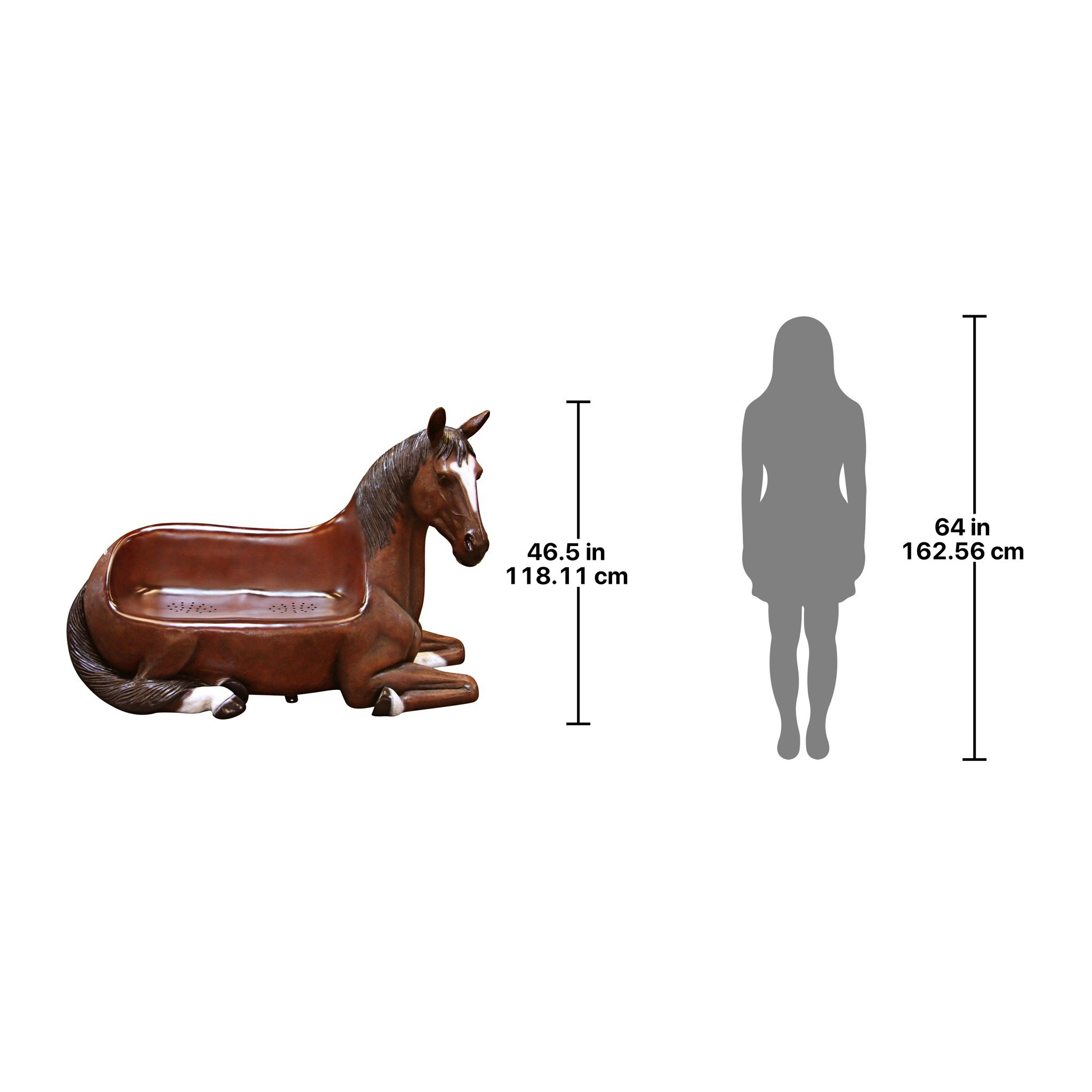 Toscano - Saddle-Up Horse Photo Op Sculptural Bench