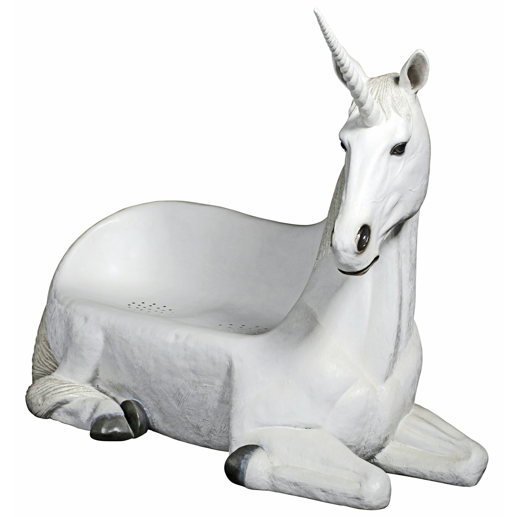 Toscano - Mystical Horned Unicorn Photo Op Sculptural Bench