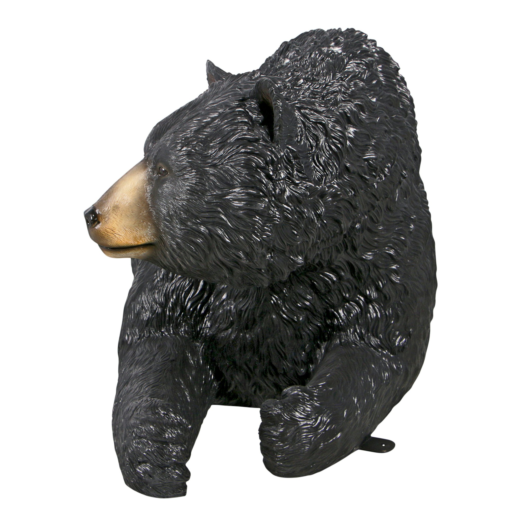 Toscano - Brawny Black Bear Sculptural Bench