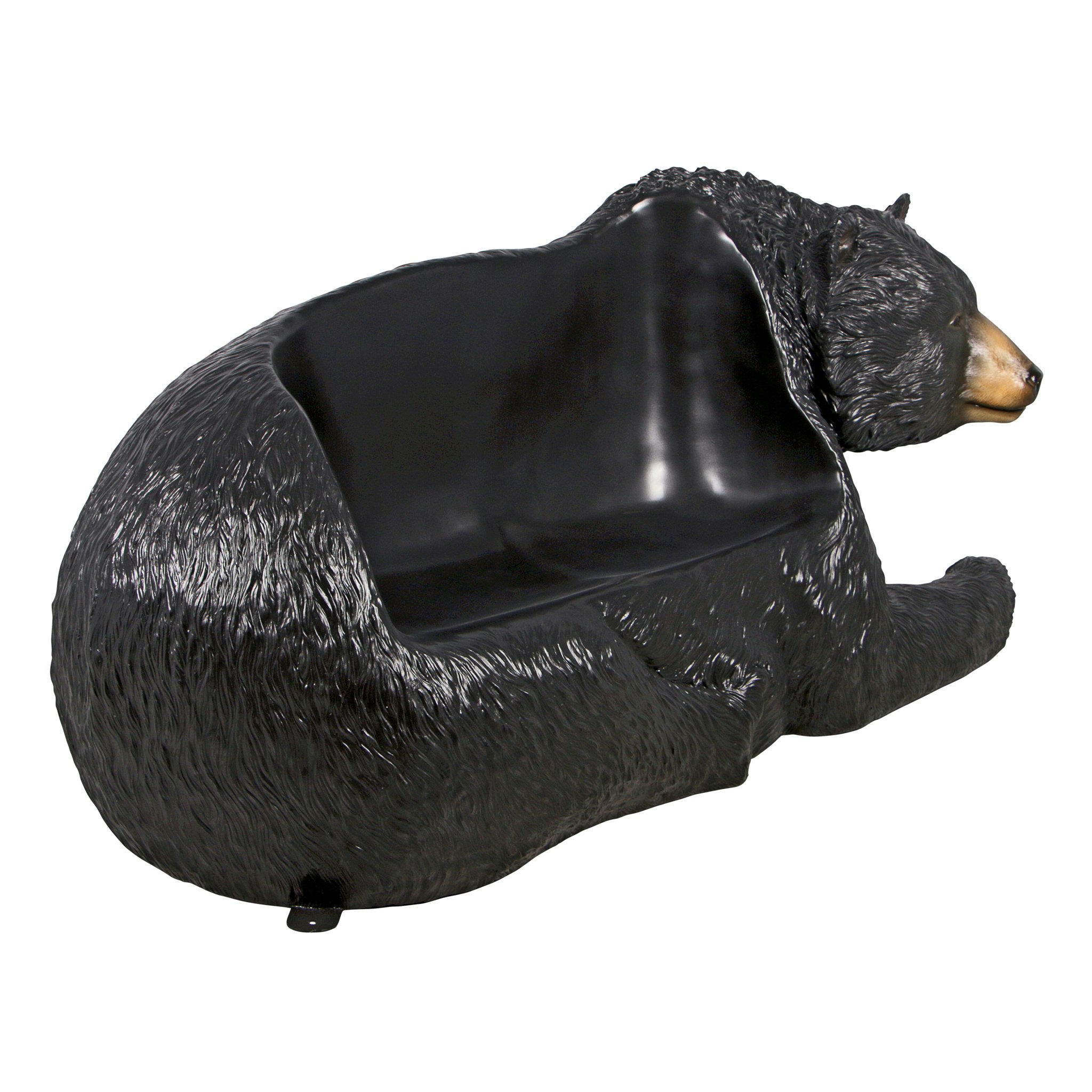 Toscano - Brawny Black Bear Sculptural Bench