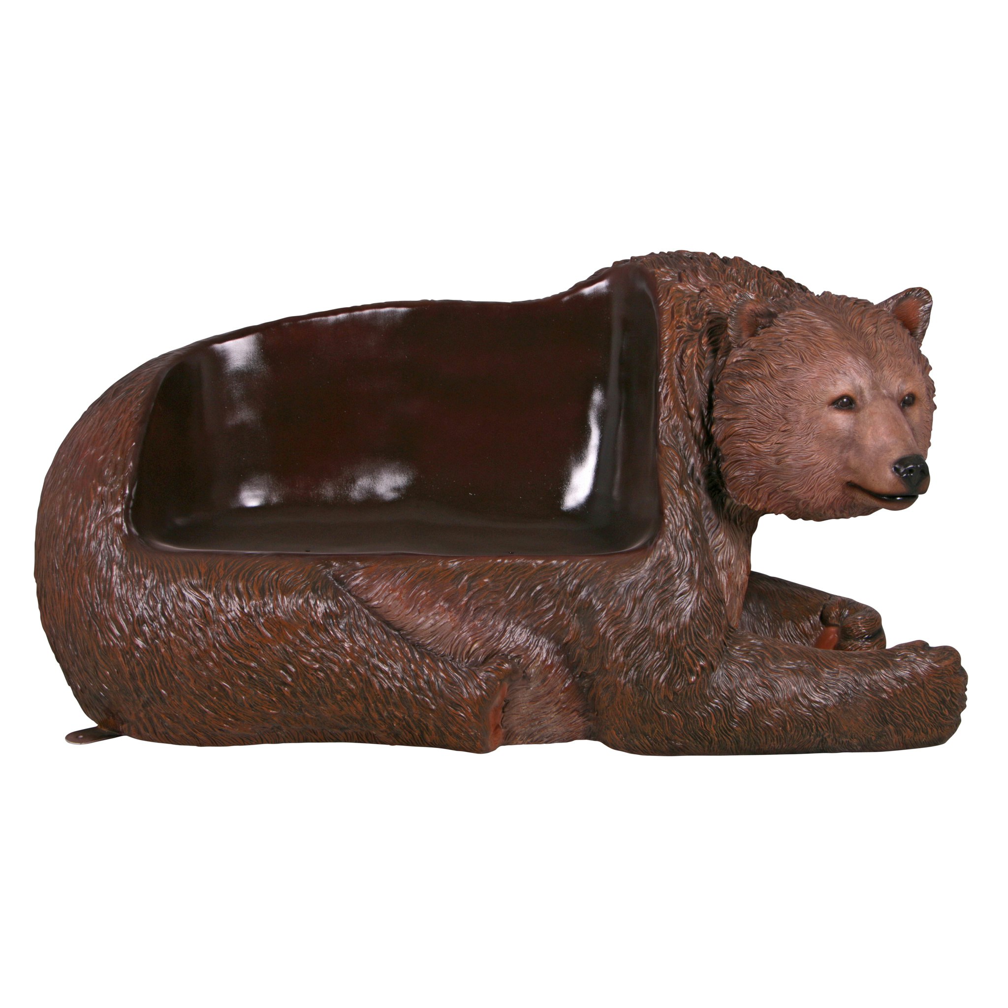 Toscano - Brawny Grizzly Brown Bear Sculptural Bench