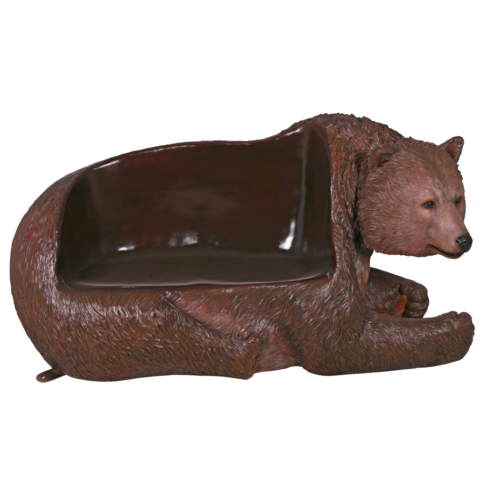 Toscano - Brawny Grizzly Brown Bear Sculptural Bench