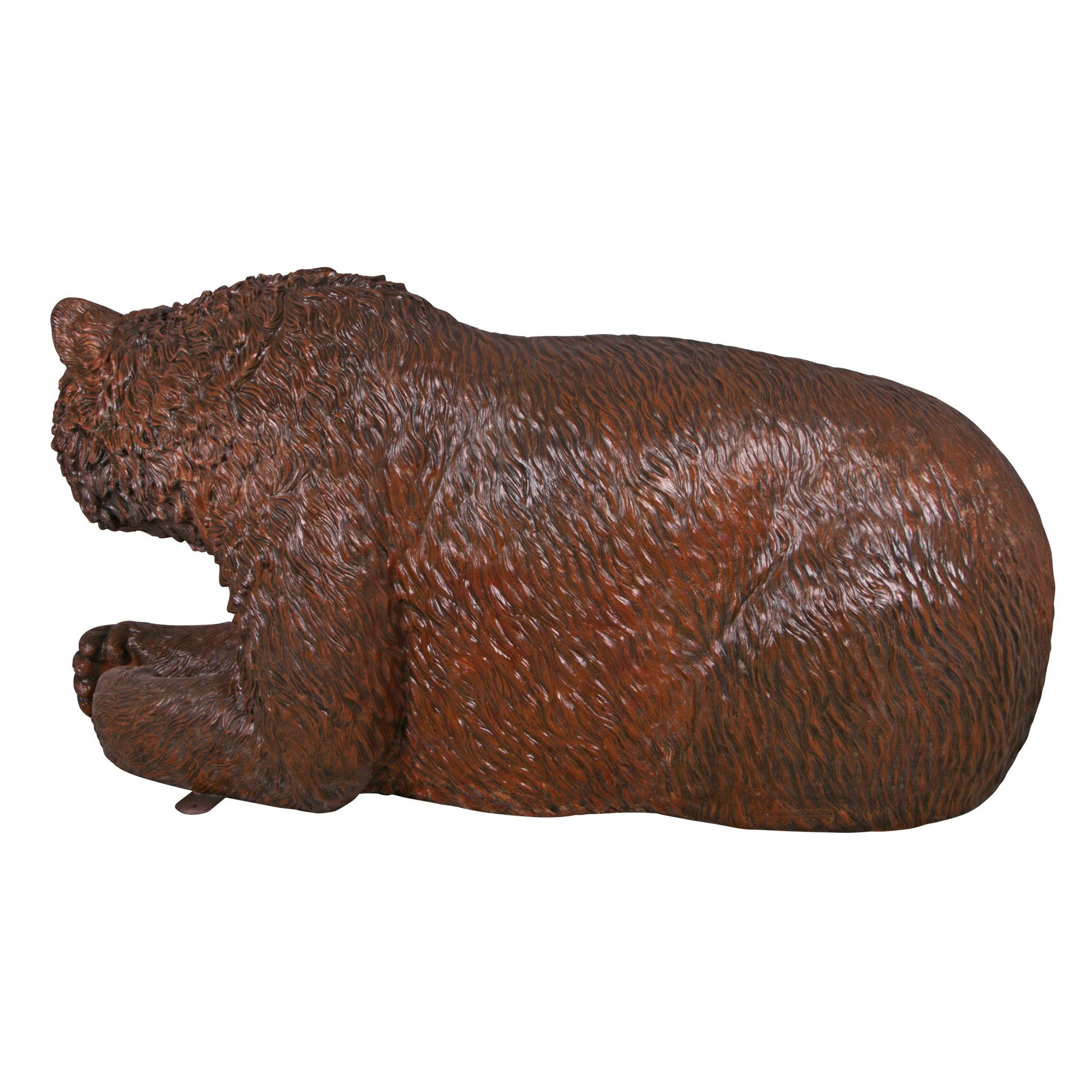 Toscano - Brawny Grizzly Brown Bear Sculptural Bench