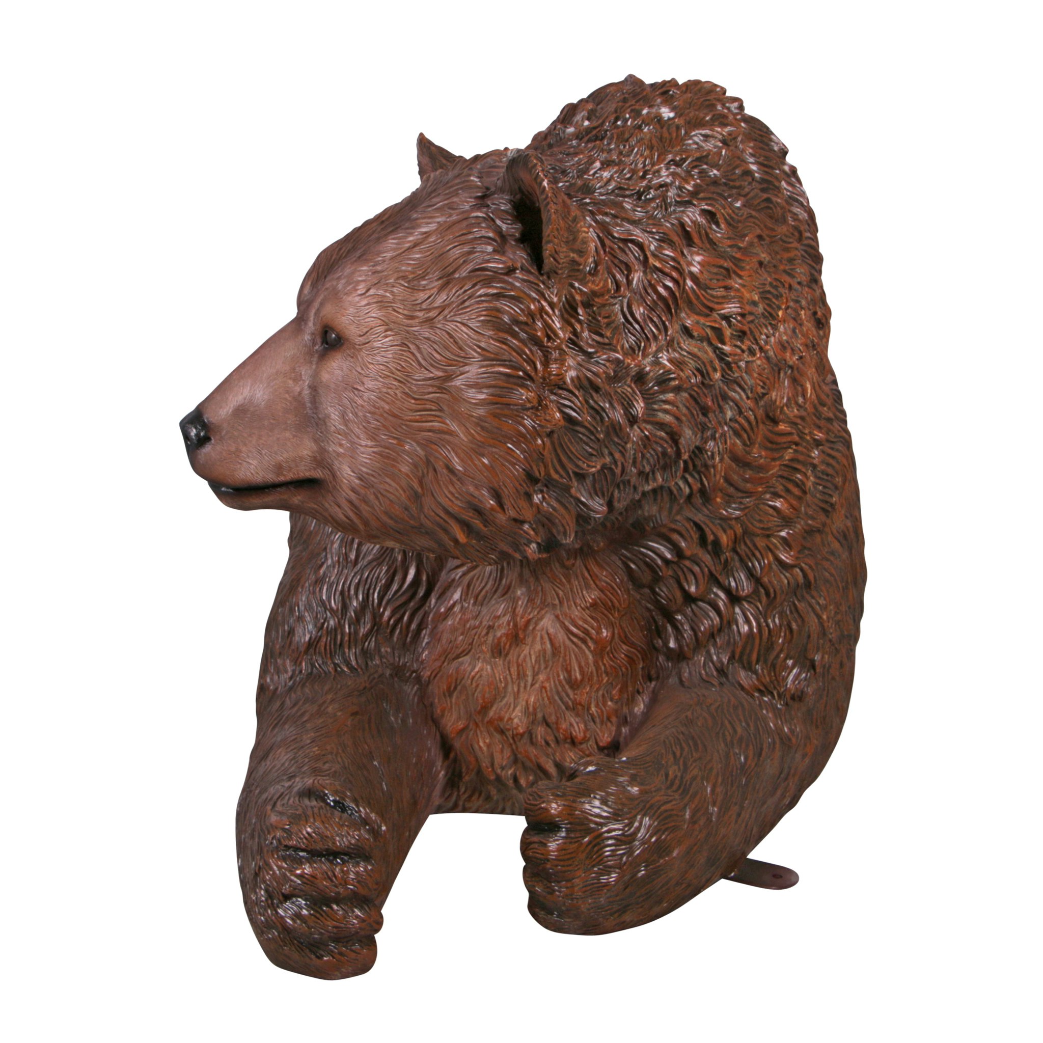 Toscano - Brawny Grizzly Brown Bear Sculptural Bench