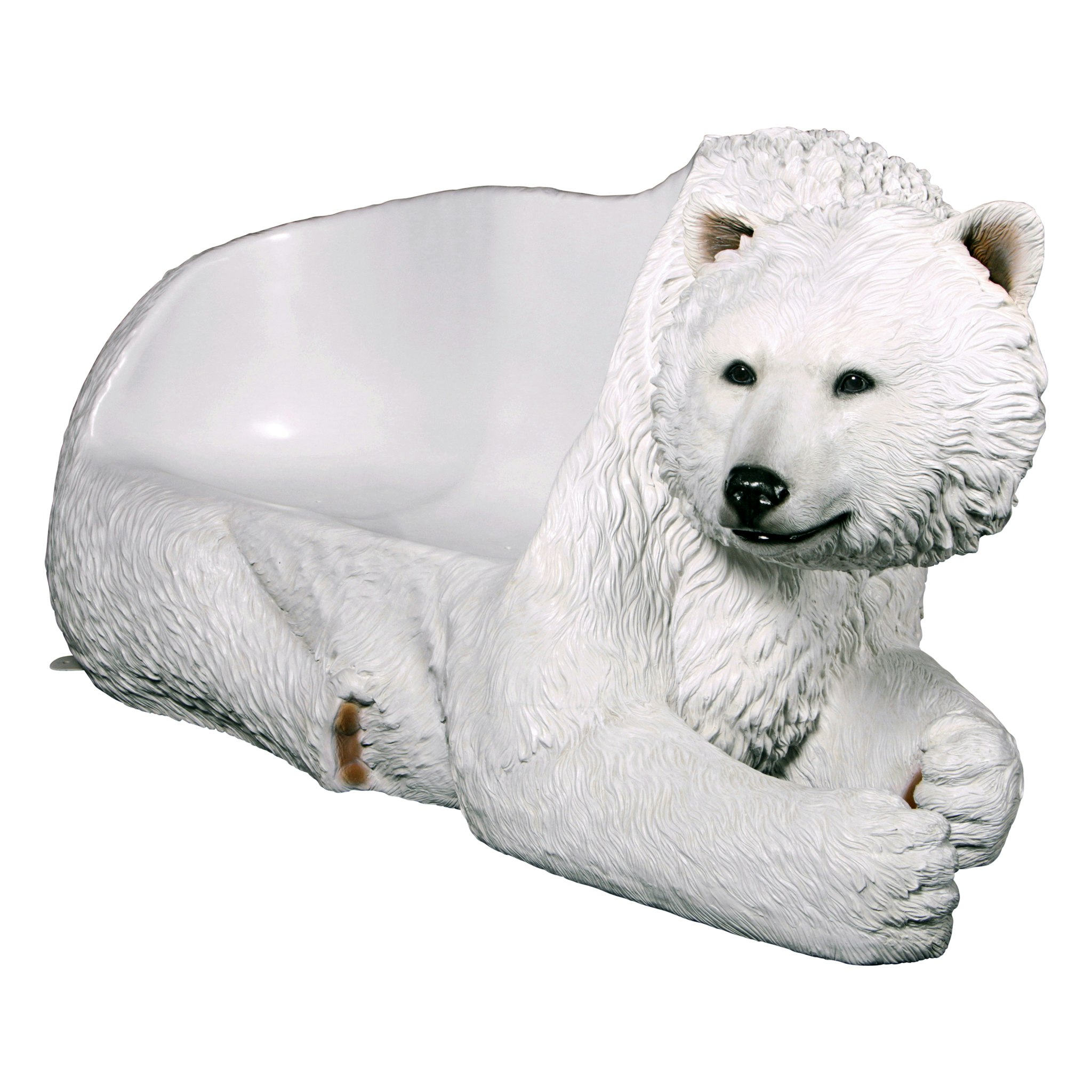 Toscano - Brawny Polar Bear Sculptural Bench