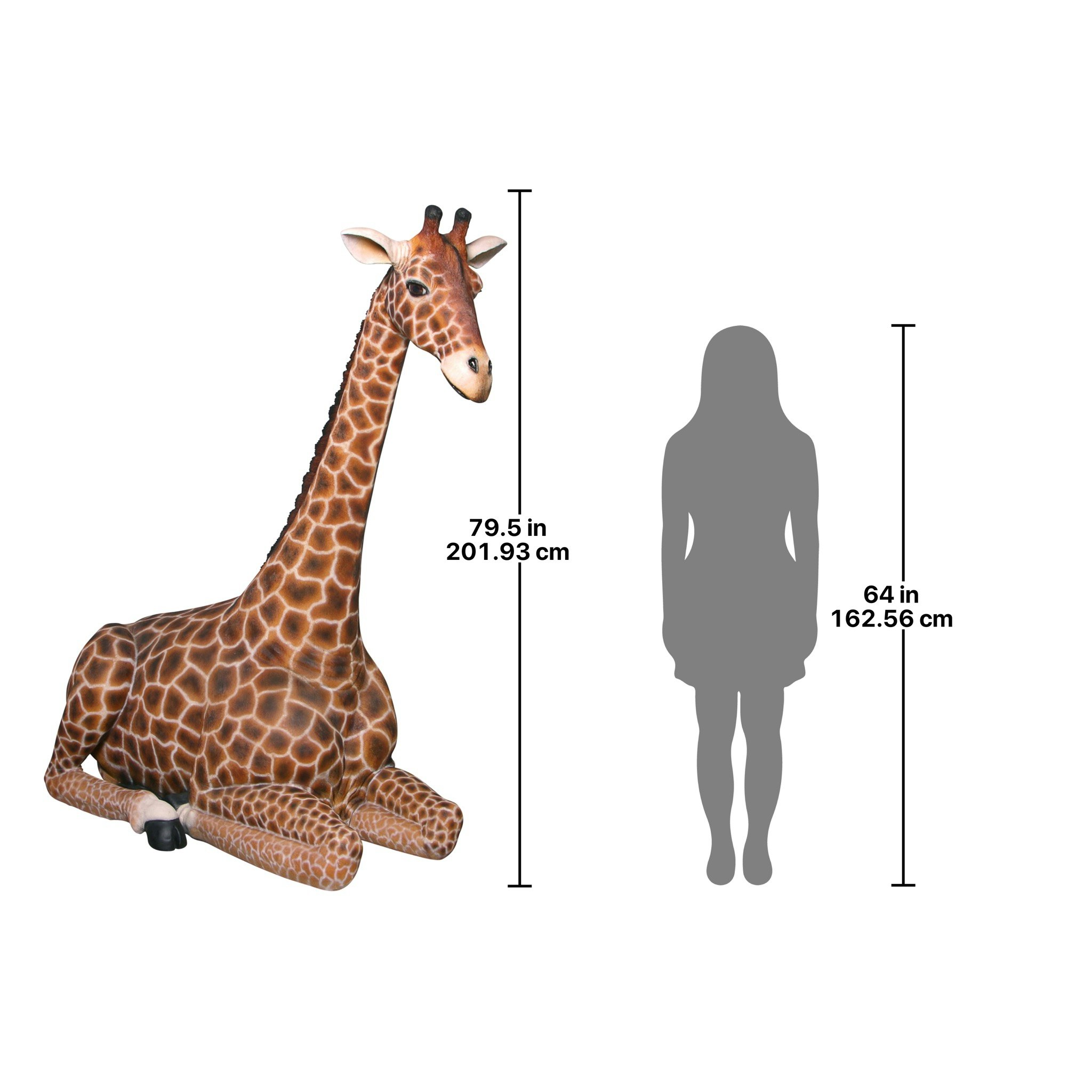 Toscano - Dakarai Grande-Scale Sitting Giraffe Garden Statue