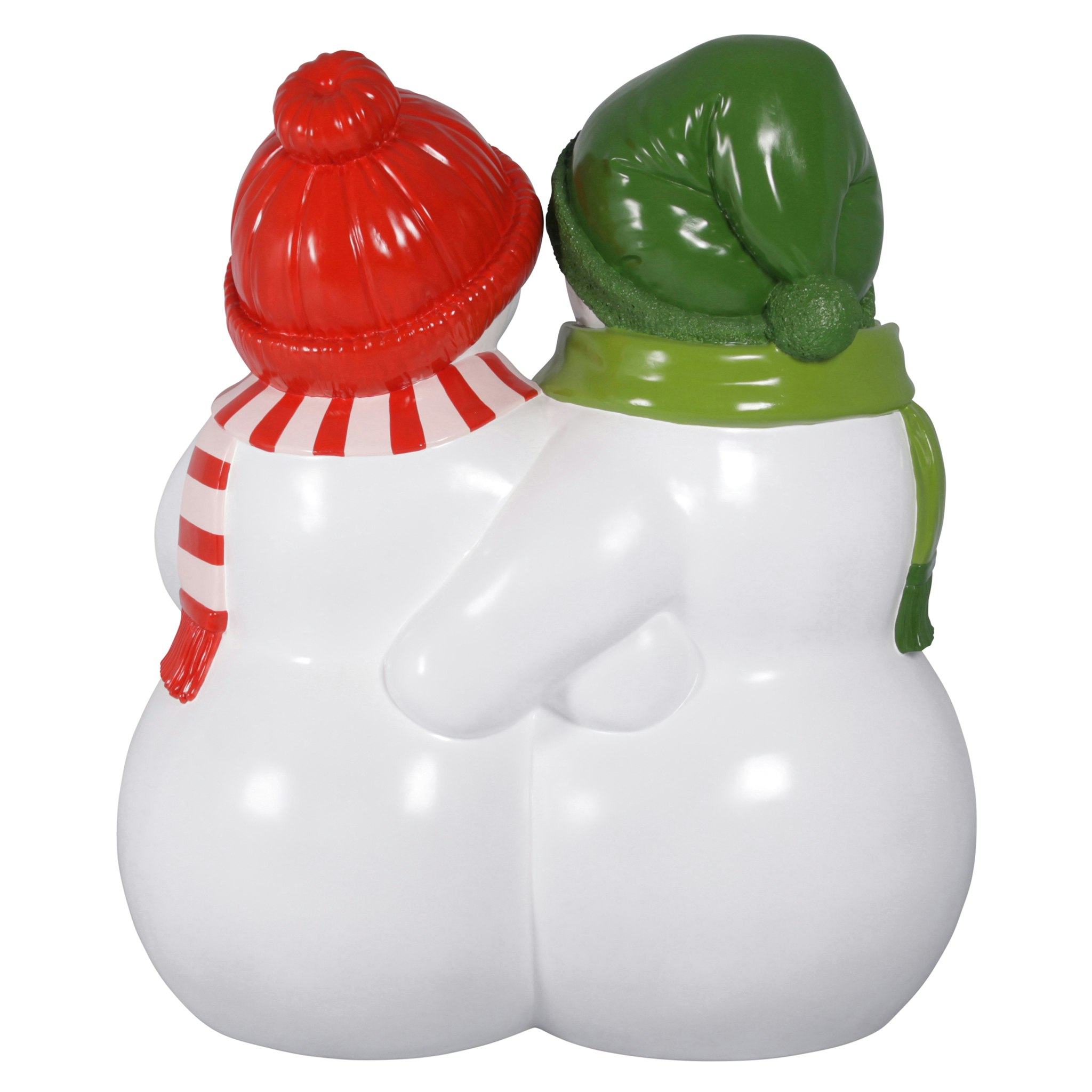 Toscano - Powder Pals Holiday Snowman Photo Op Sculptural Bench