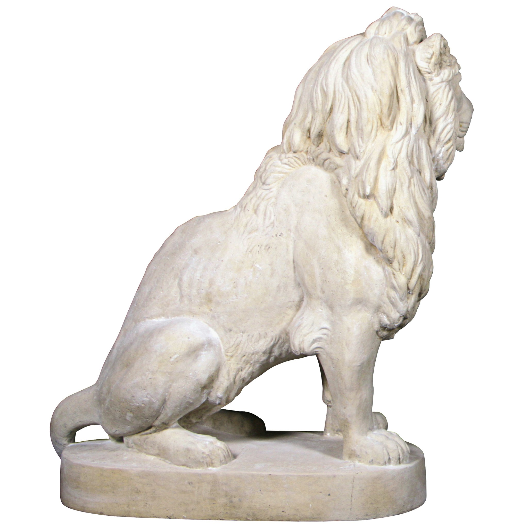 Toscano Stately Chateau Lion Sentinel Garden Statue - Right