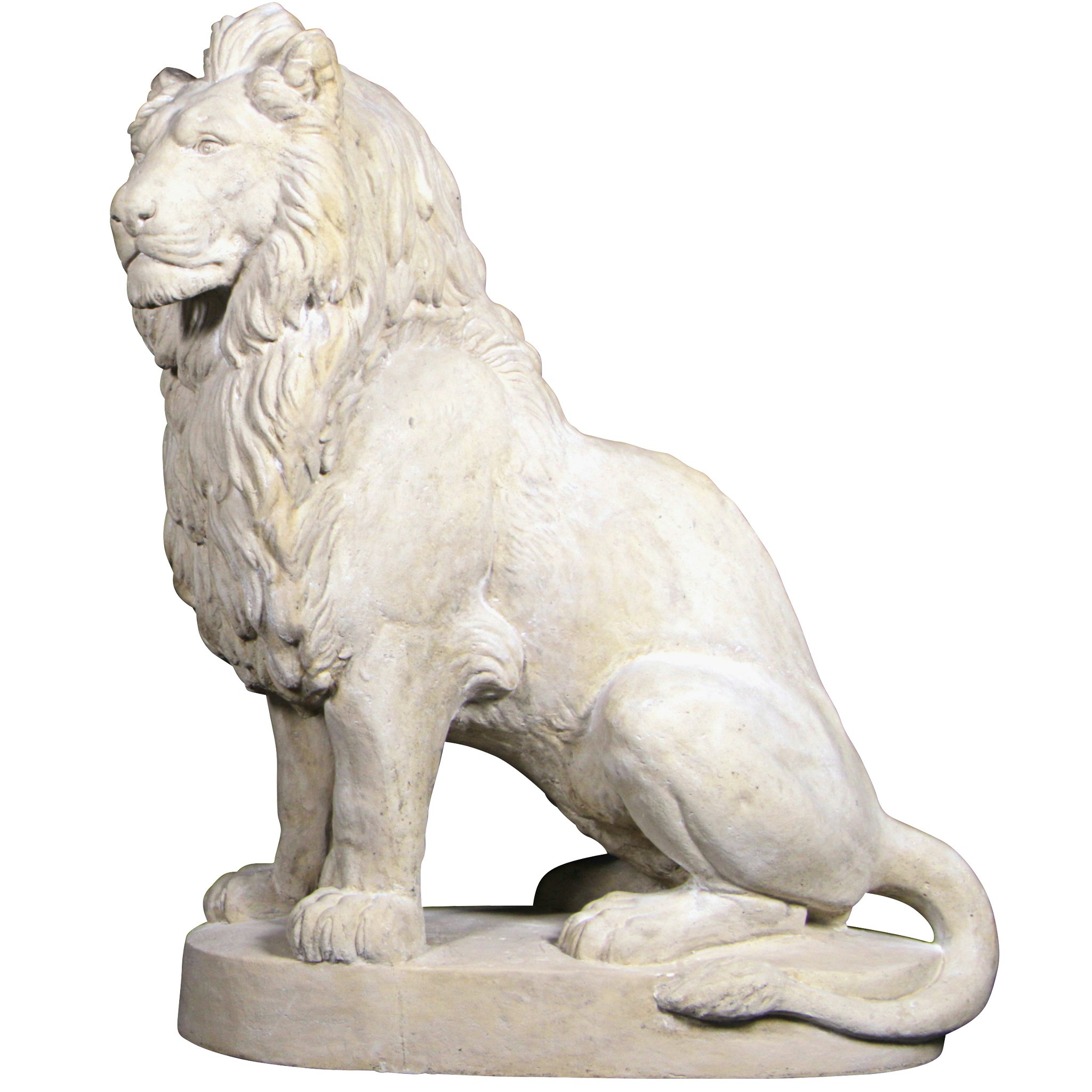 Toscano Stately Chateau Lion Sentinel Garden Statue - Right