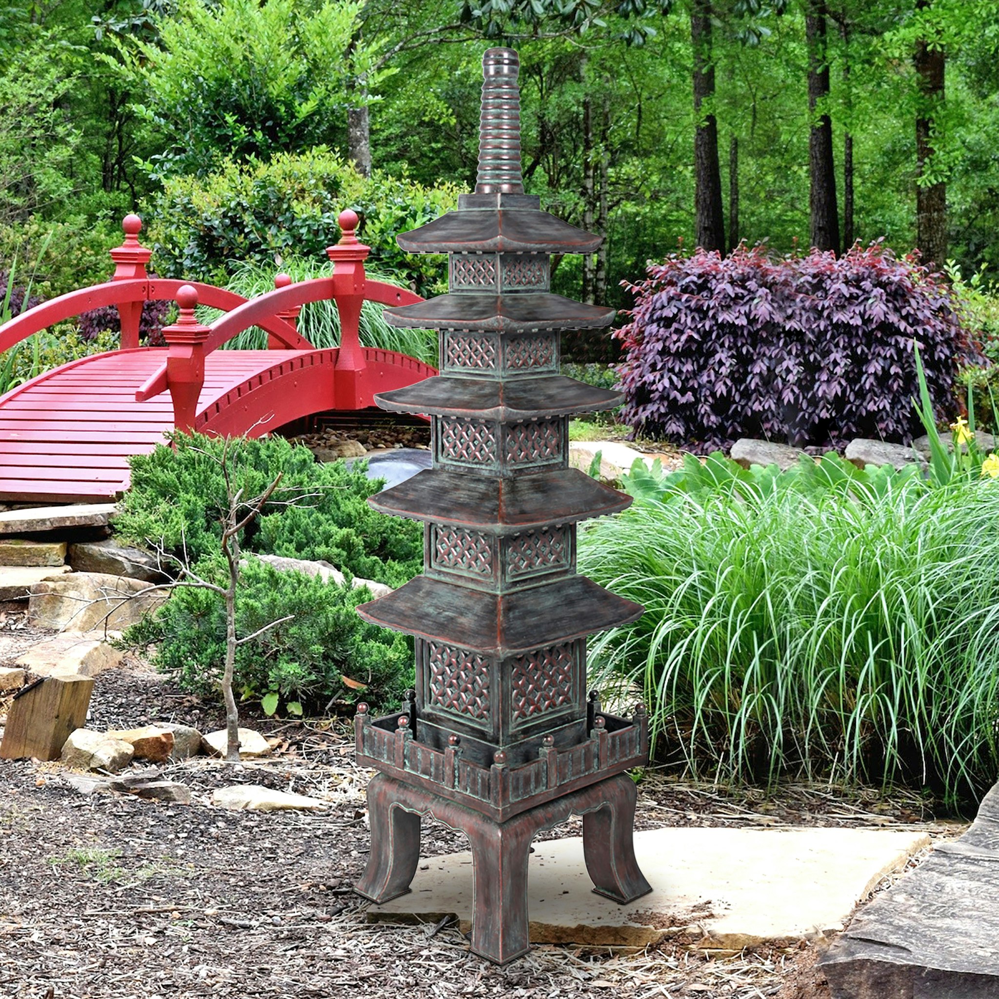 Toscano - The Nara Temple Asian Garden Pagoda Statue