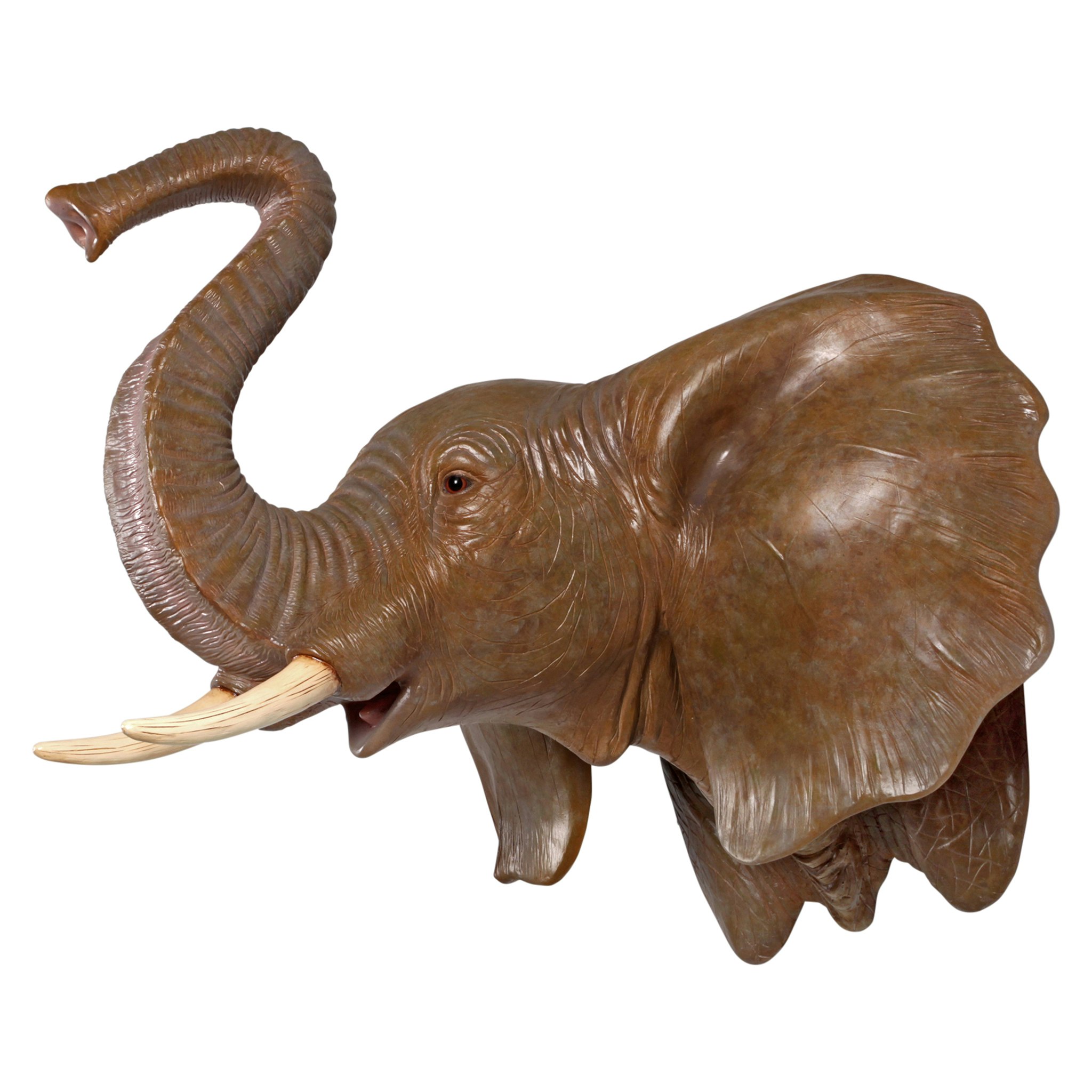 Toscano - Exotic African Elephant Trophy Head Wall Mount Sculpture