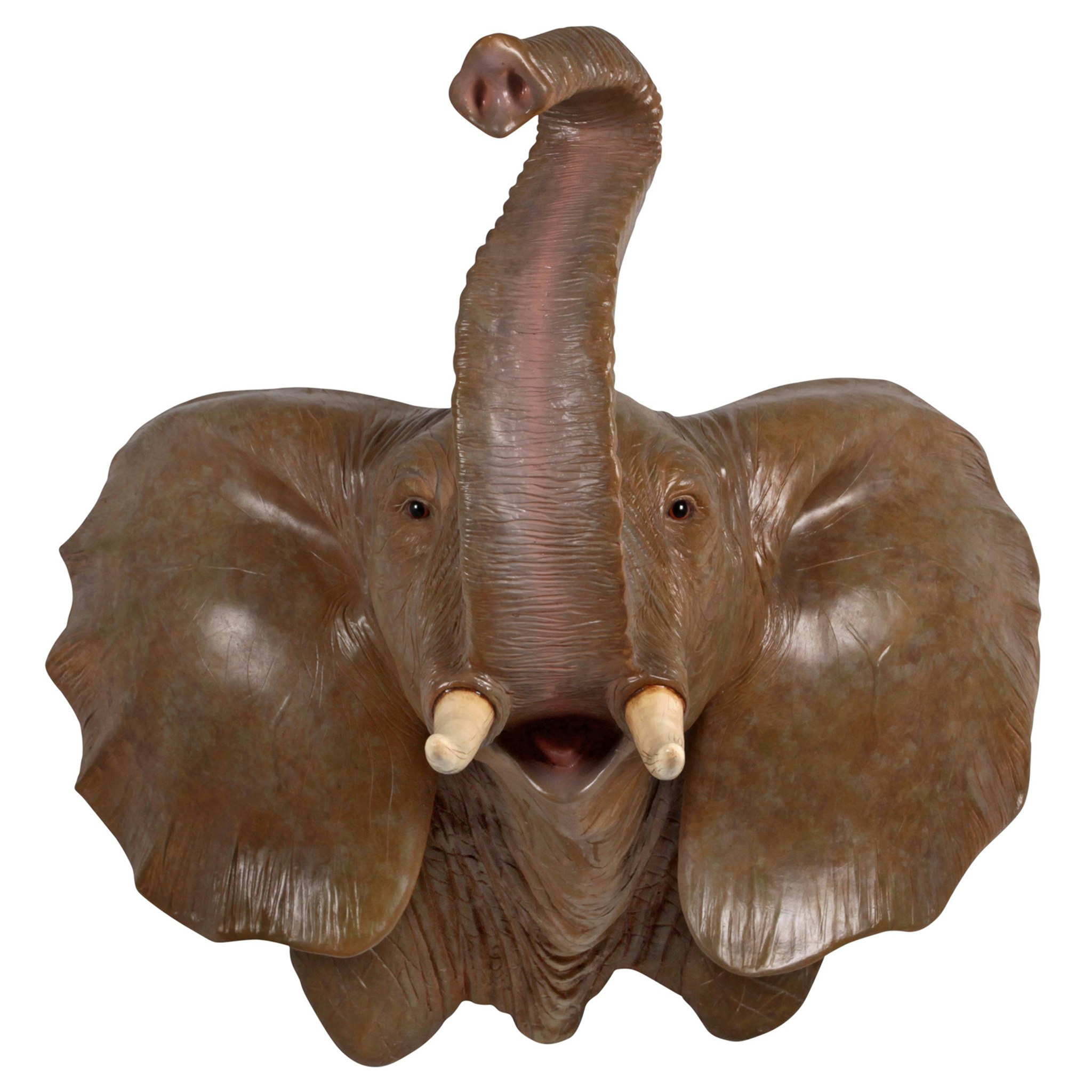 Toscano - Exotic African Elephant Trophy Head Wall Mount Sculpture