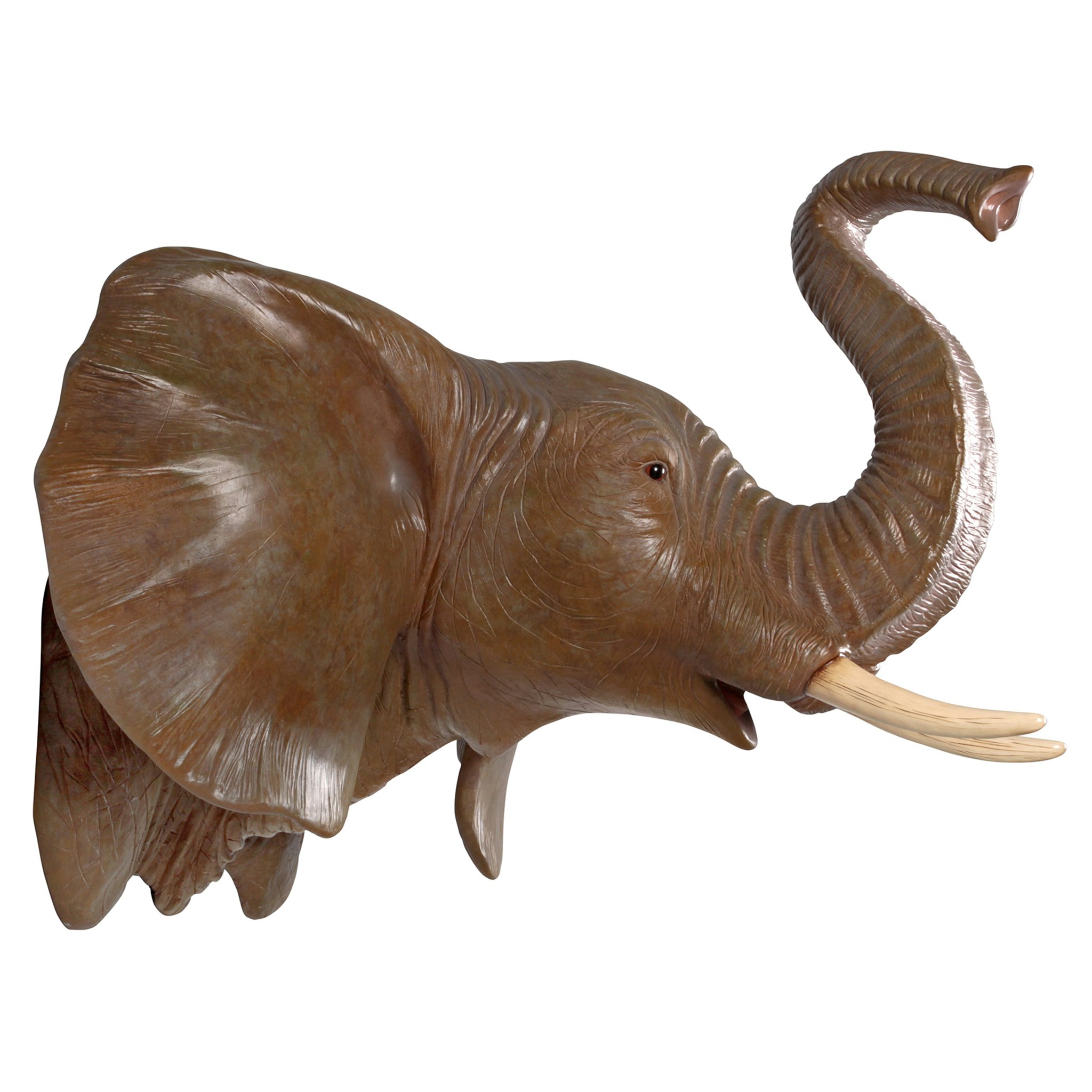 Toscano - Exotic African Elephant Trophy Head Wall Mount Sculpture