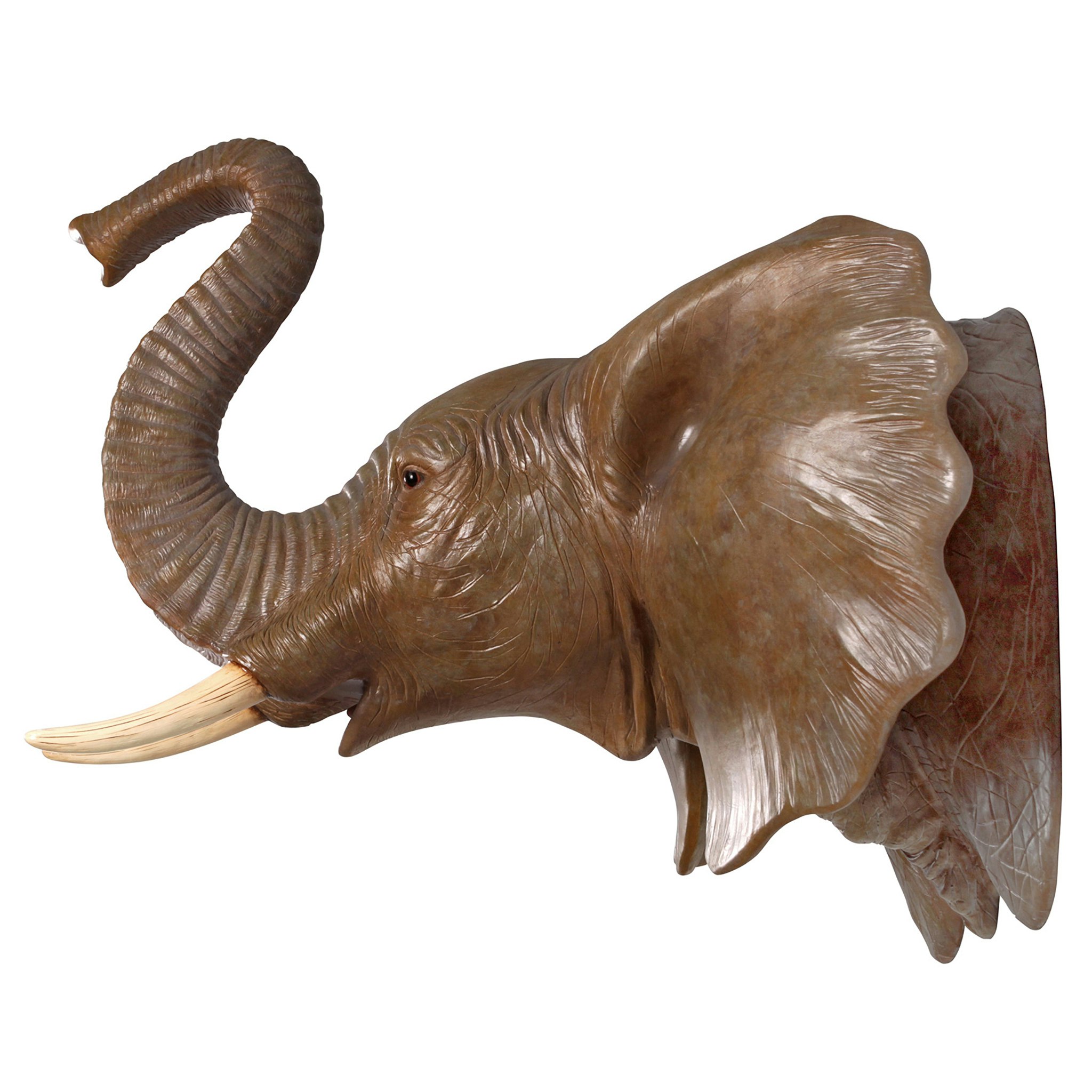 Toscano - Exotic African Elephant Trophy Head Wall Mount Sculpture