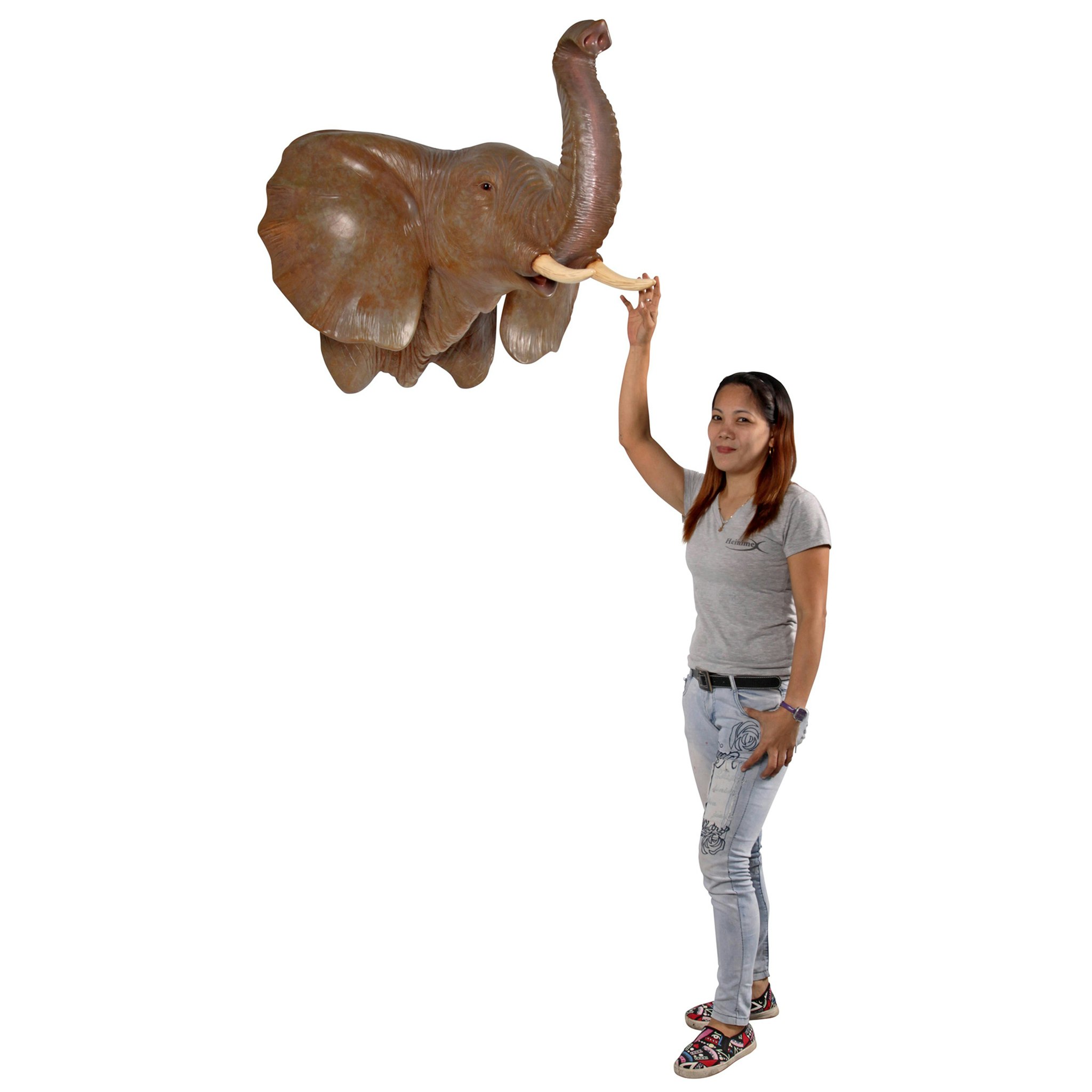 Toscano - Exotic African Elephant Trophy Head Wall Mount Sculpture