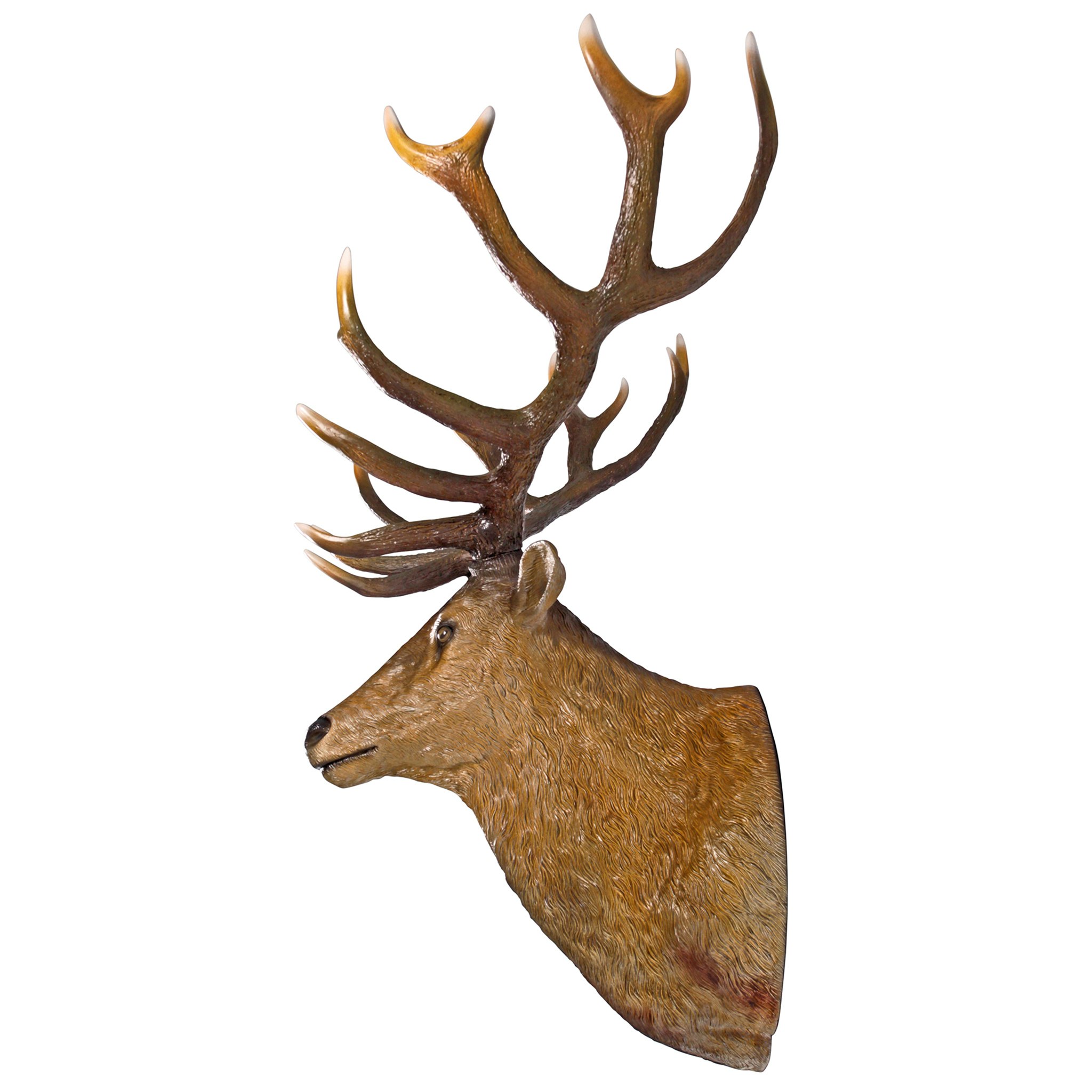 Toscano - Big Antler Buck Trophy Deer Head Wall Sculpture