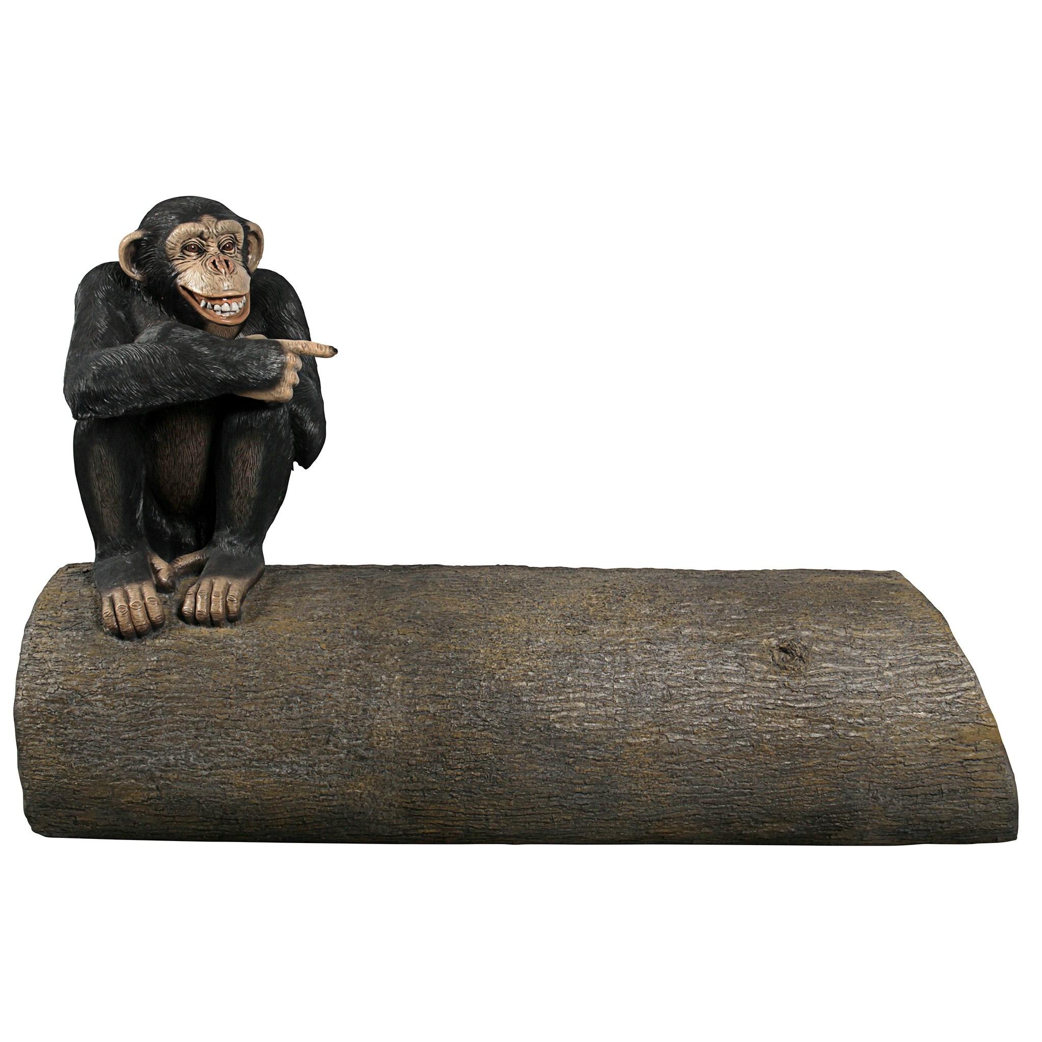 Toscano - Monkey See Monkey Do Chimpanzee Photo Op Sculptural Bench