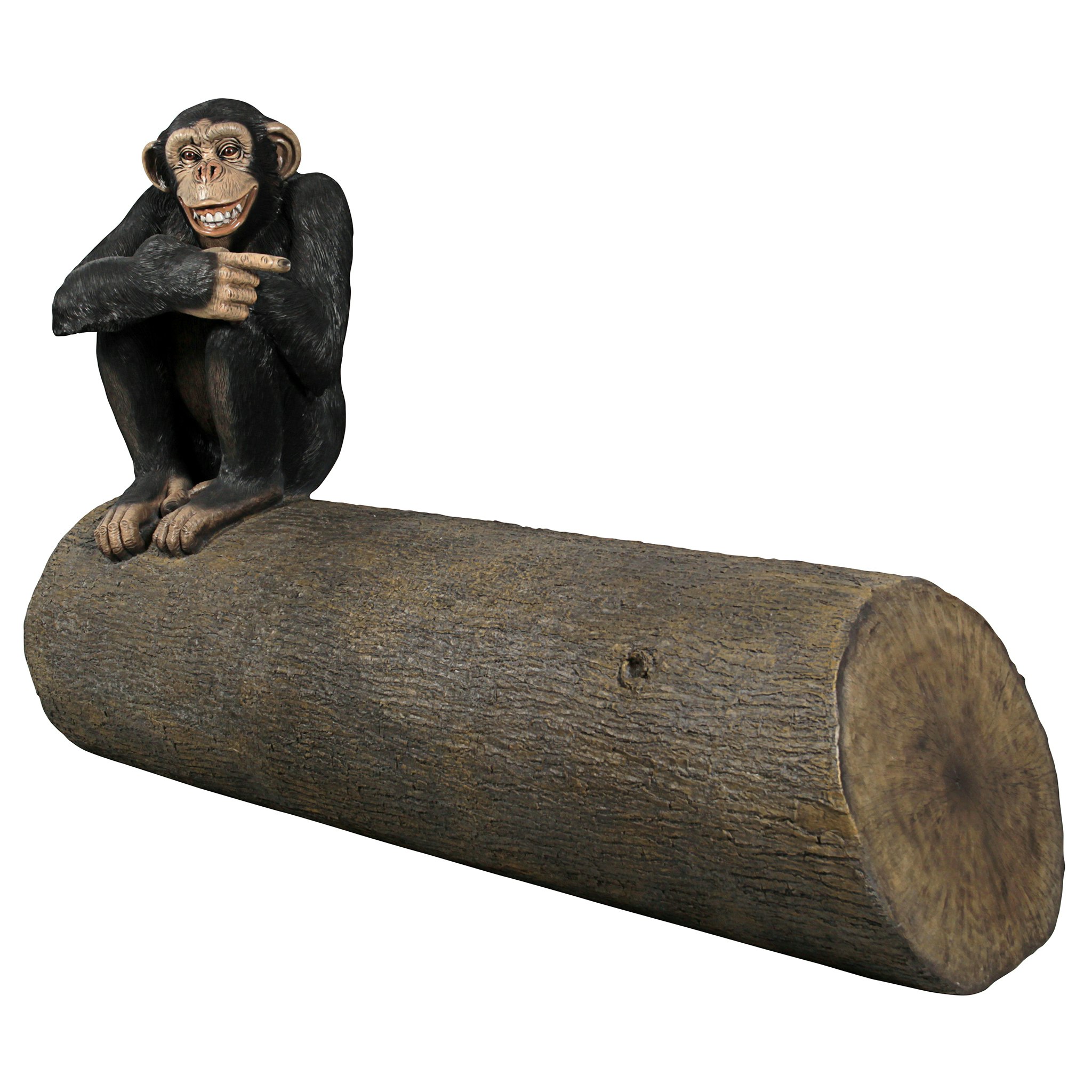 Toscano - Monkey See Monkey Do Chimpanzee Photo Op Sculptural Bench