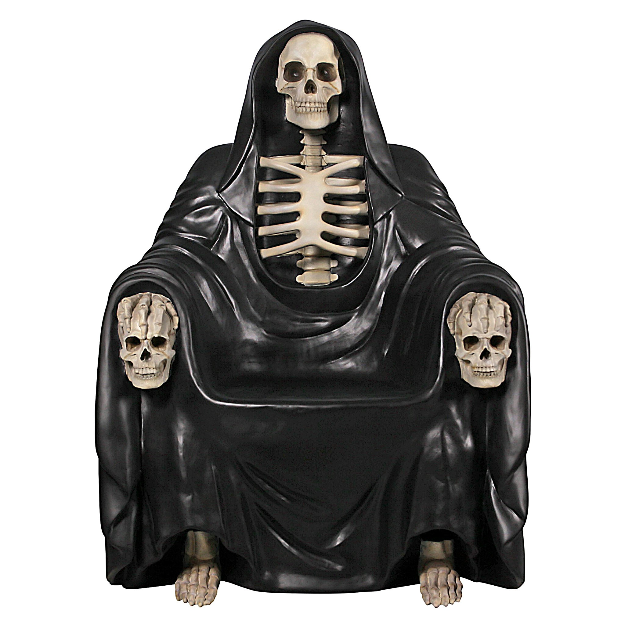 Toscano - Seat of Death Grim Reaper Throne Chair in Black, Designer Resin/Fiberglass