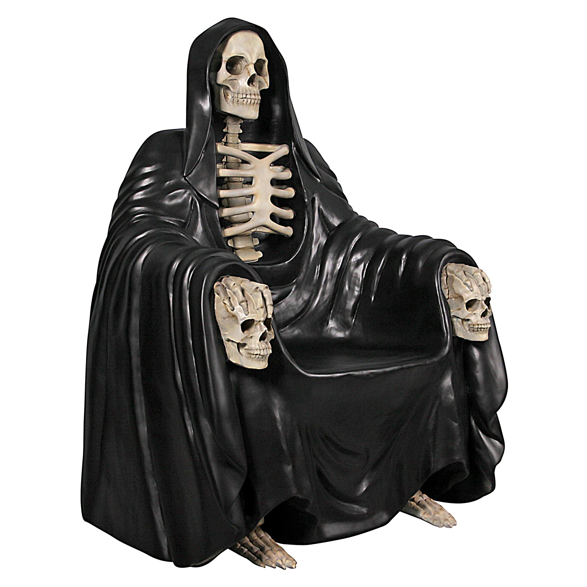 Toscano - Seat of Death Grim Reaper Throne Chair in Black, Designer Resin/Fiberglass