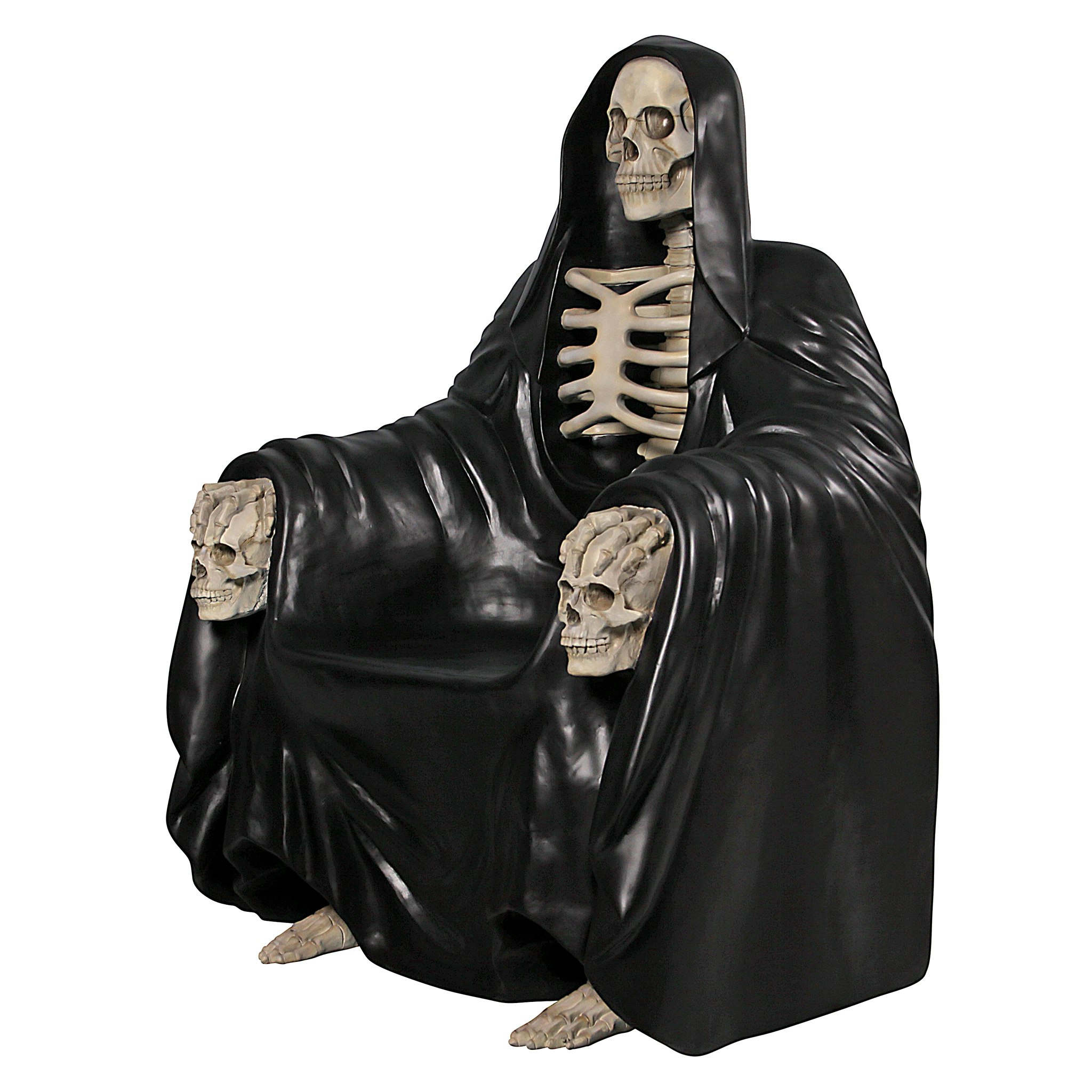 Toscano - Seat of Death Grim Reaper Throne Chair in Black, Designer Resin/Fiberglass