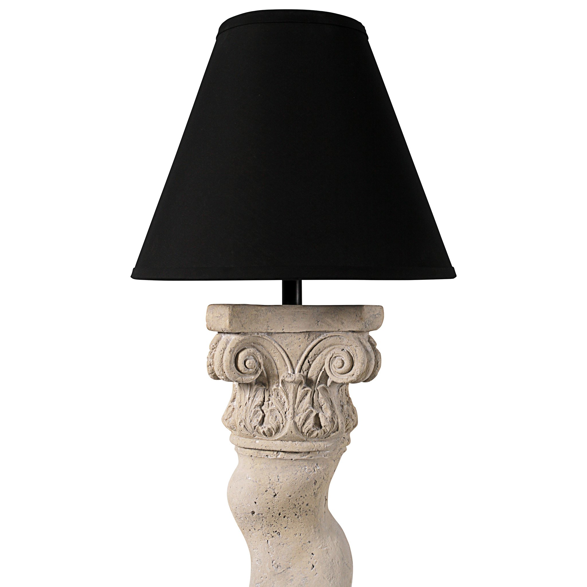 Toscano Bernini Barley Twist Column Floor Lamp - Faux Stone