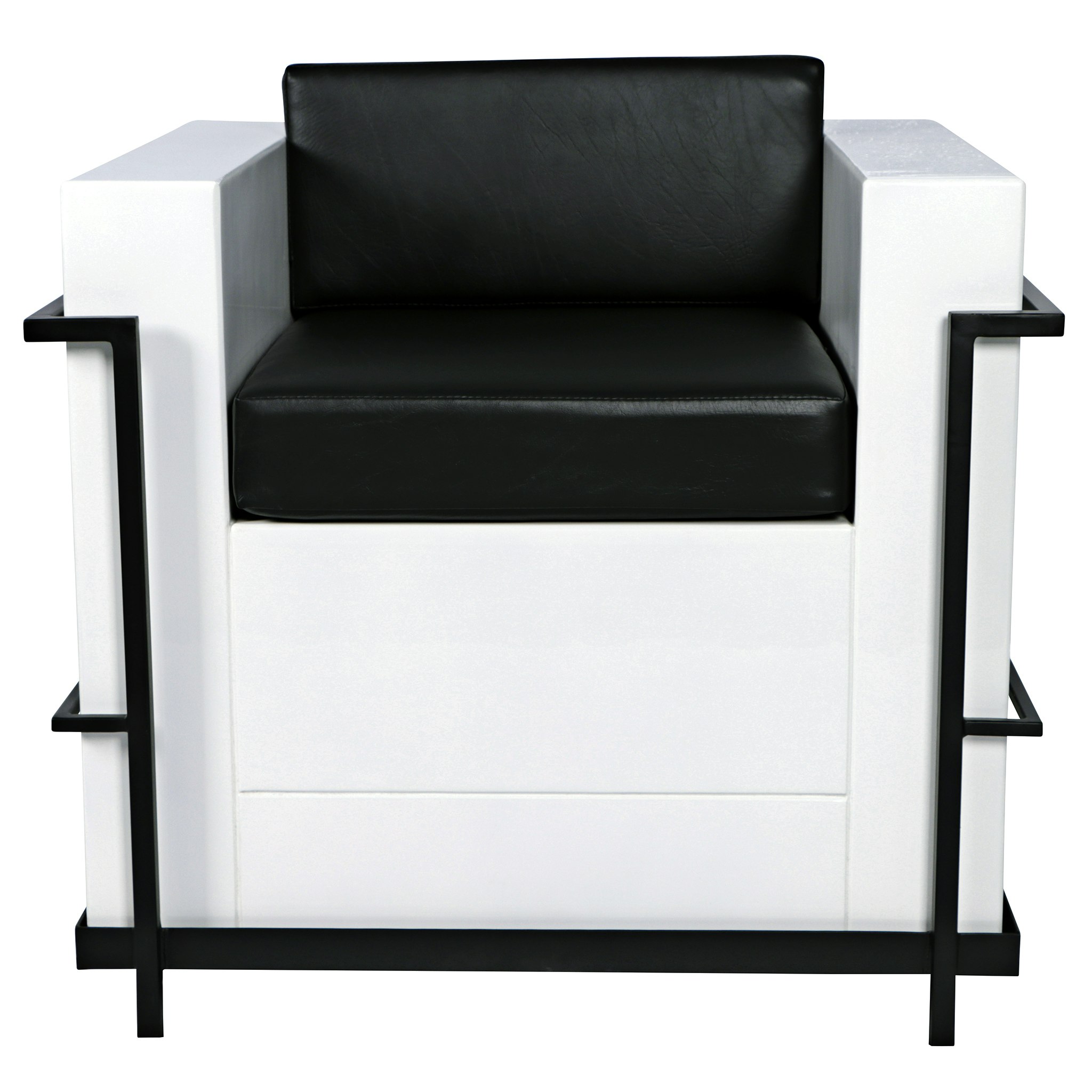 Toscano™ Modernist Lounge Chair - White/Black, Fiberglass