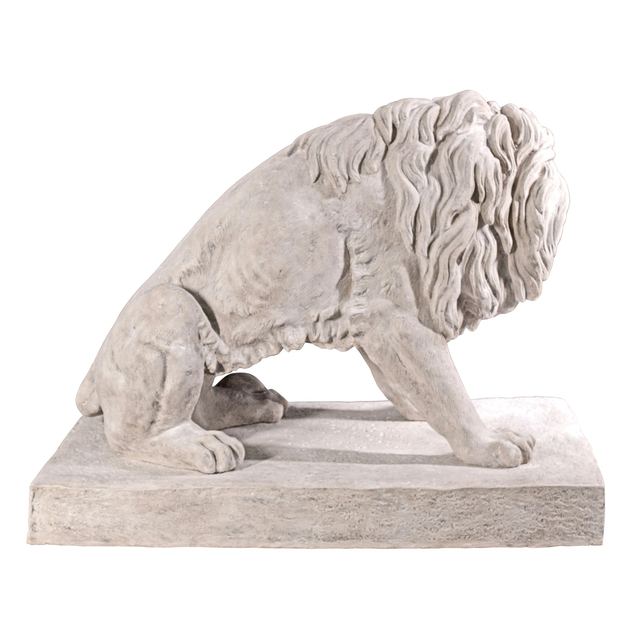 Toscano Kingsbury Garden Giant Lion Sentinel Statue - Looking Left