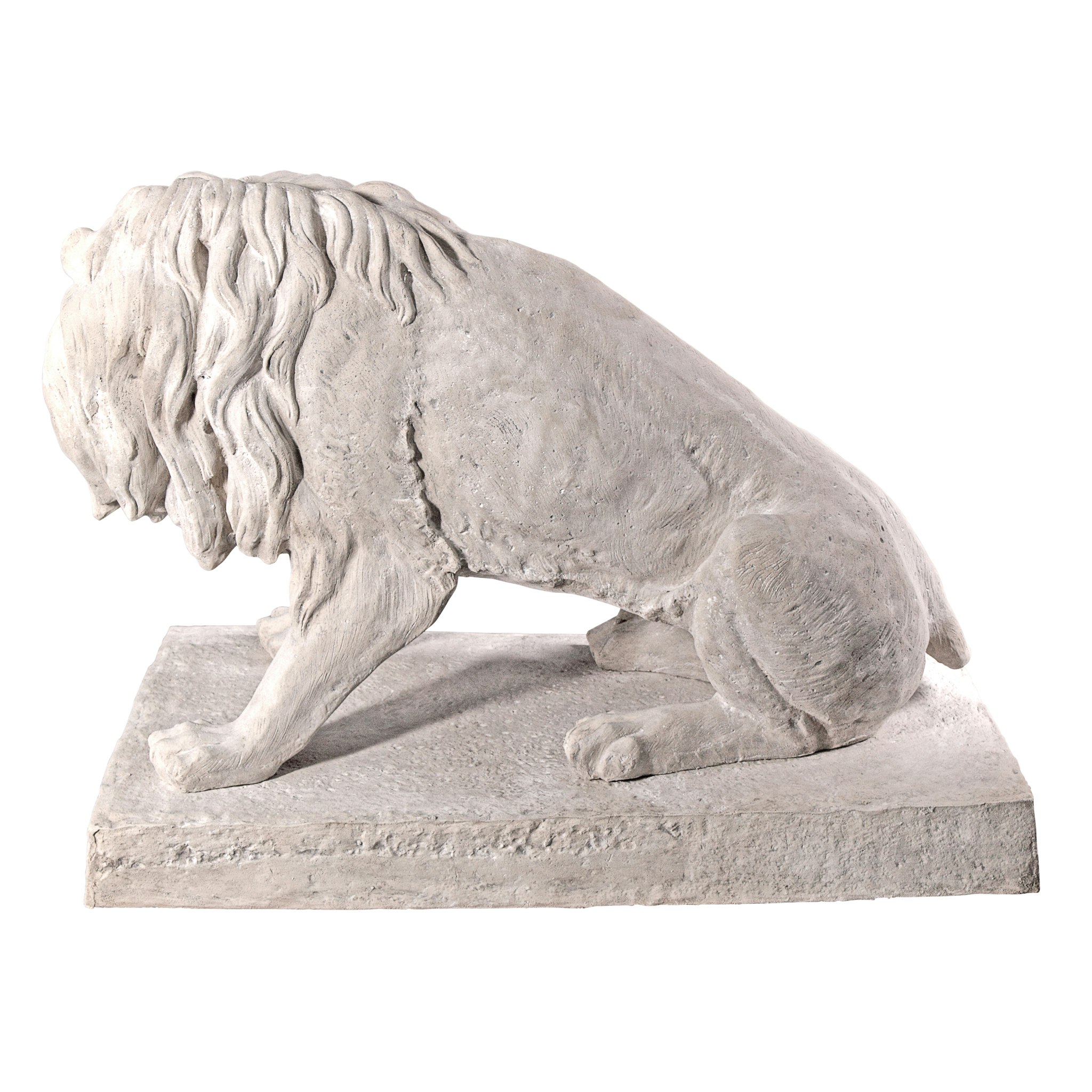 Toscano Kingsbury Garden Giant Lion Sentinel Statue - Looking Right