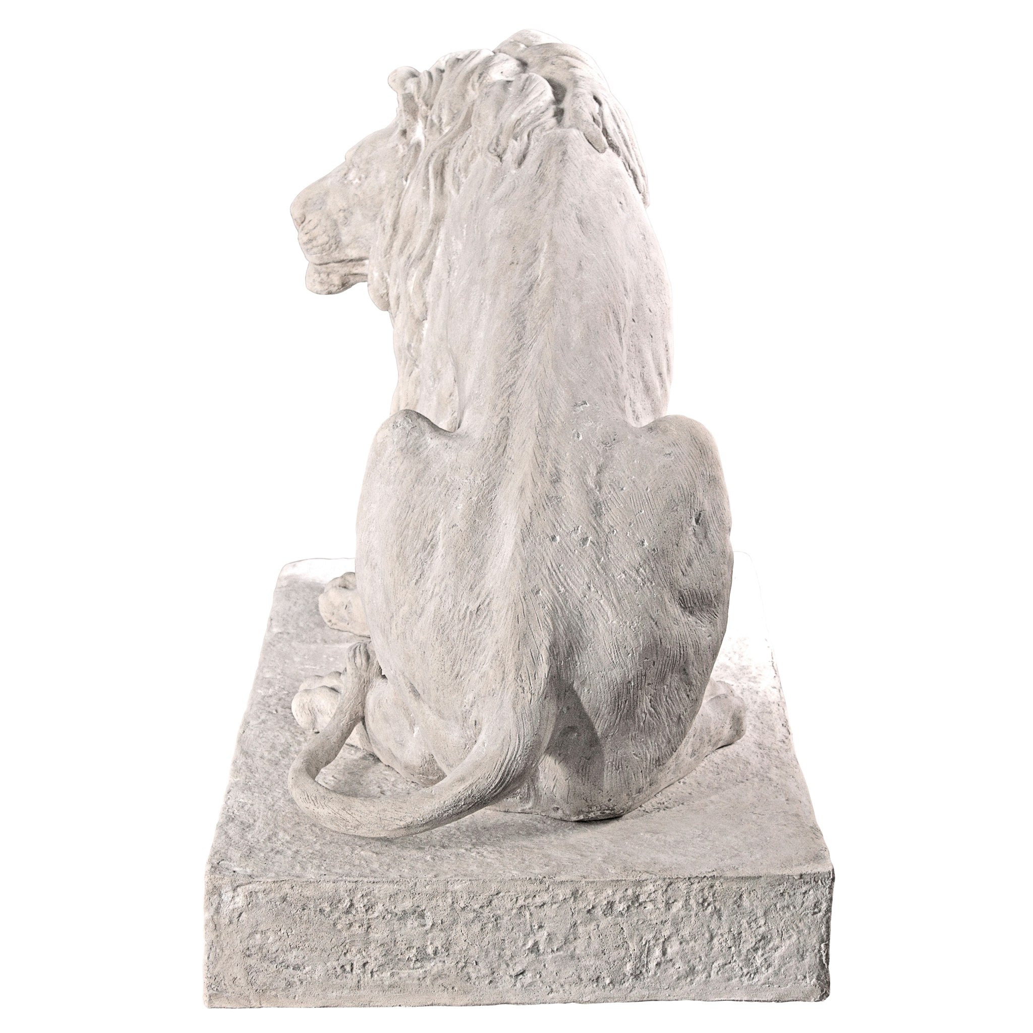 Toscano Kingsbury Garden Giant Lion Sentinel Statue - Looking Right