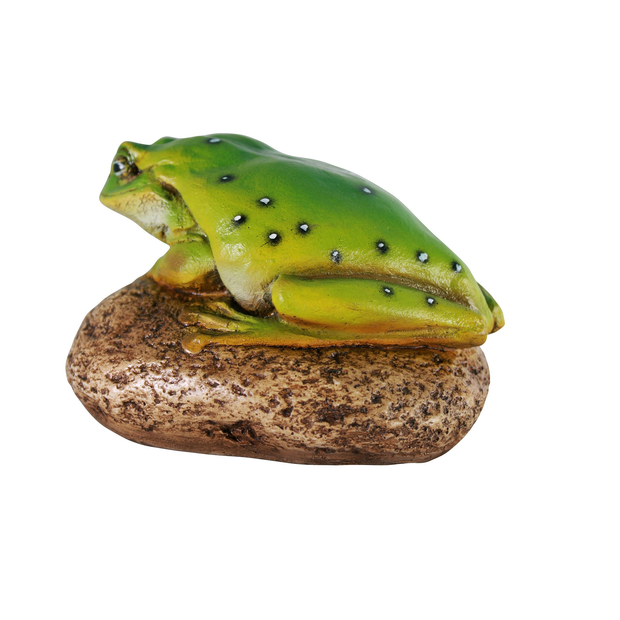 Toscano - Finneas the Frog Garden Rock Sitting Toad Statue