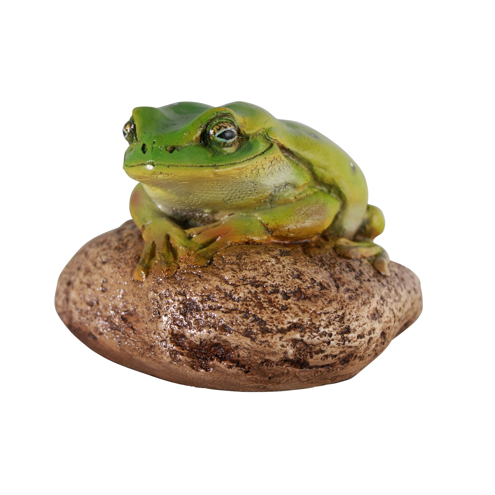 Toscano - Finneas the Frog Garden Rock Sitting Toad Statue