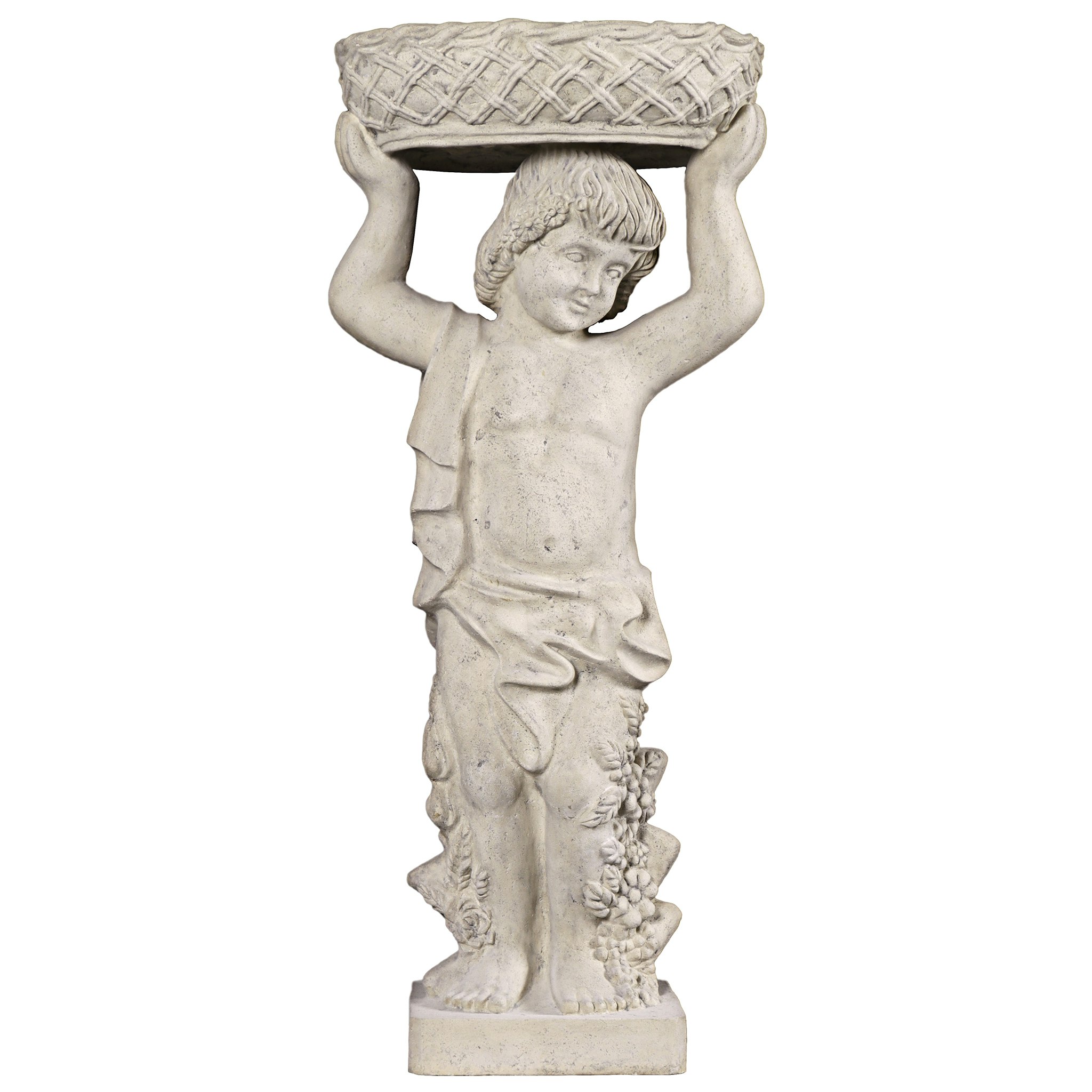 Toscano - Young Bacchus with Basket Planter Garden Statue