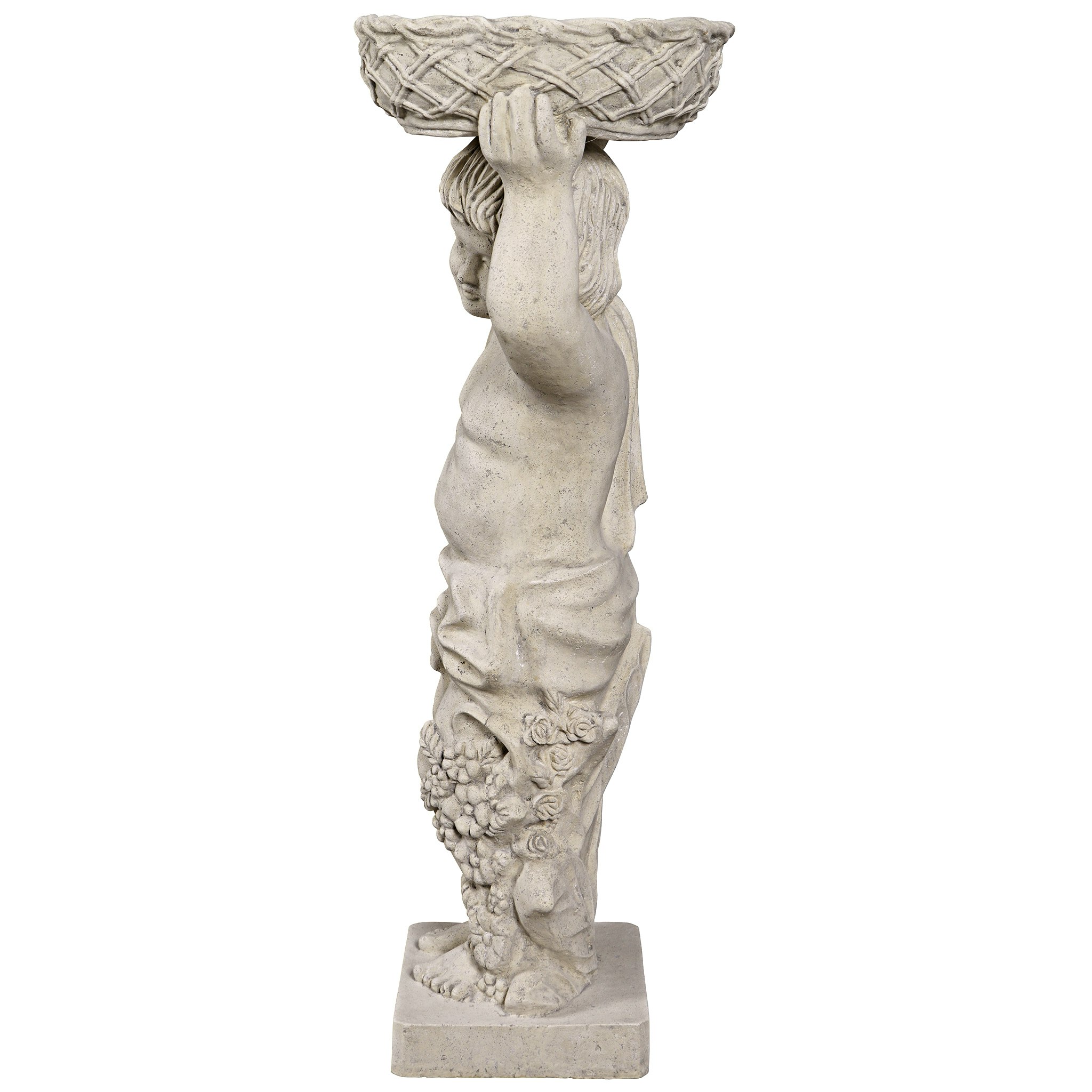 Toscano Young Bacchus with Basket Planter Garden Statue - Bacchus Left