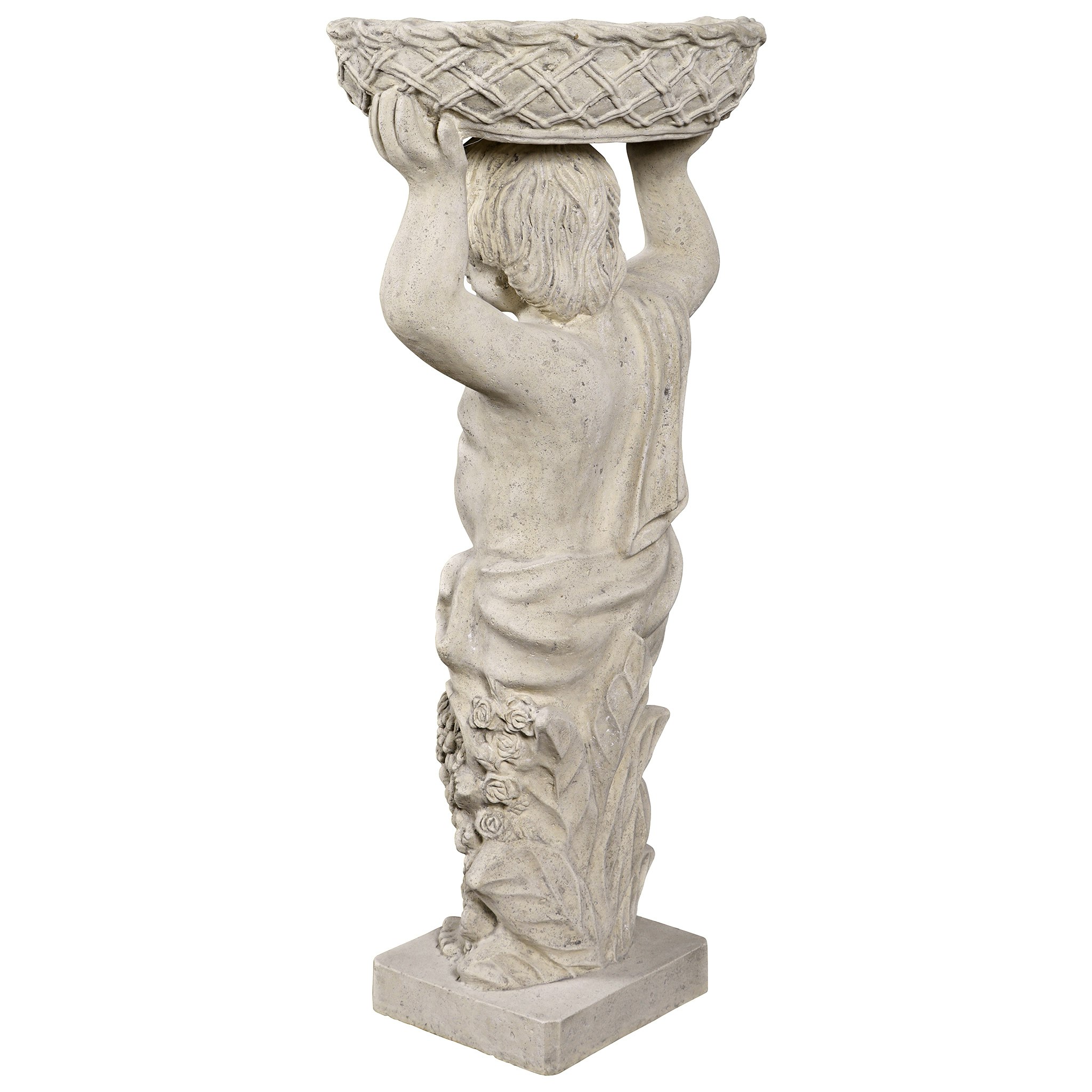 Toscano Young Bacchus with Basket Planter Garden Statue - Bacchus Left