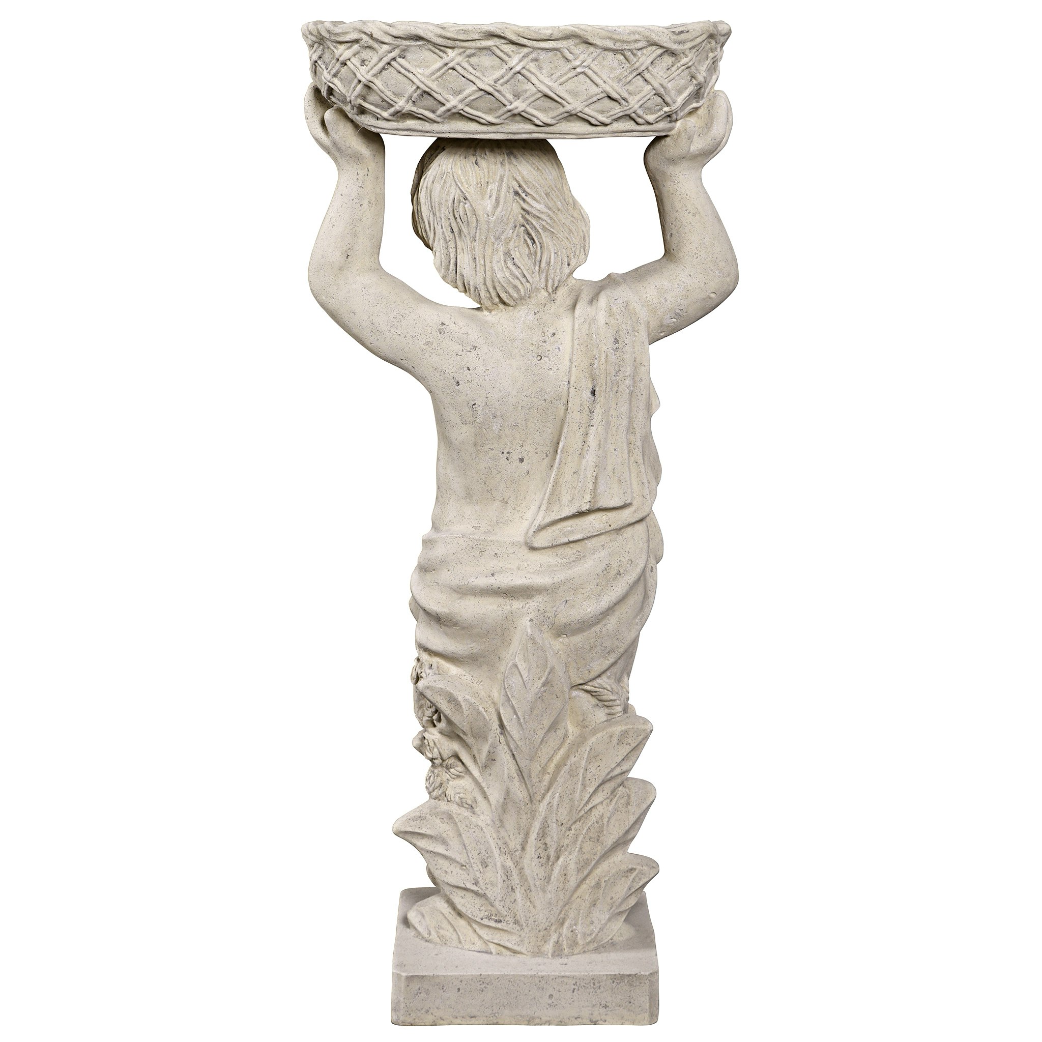 Toscano Young Bacchus with Basket Planter Garden Statue - Bacchus Left