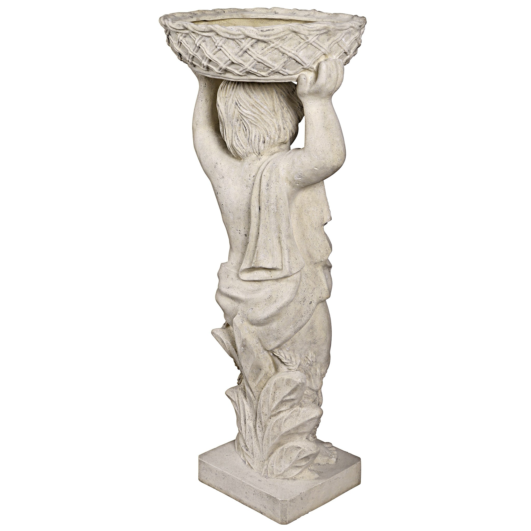 Toscano Young Bacchus with Basket Planter Garden Statue - Bacchus Left