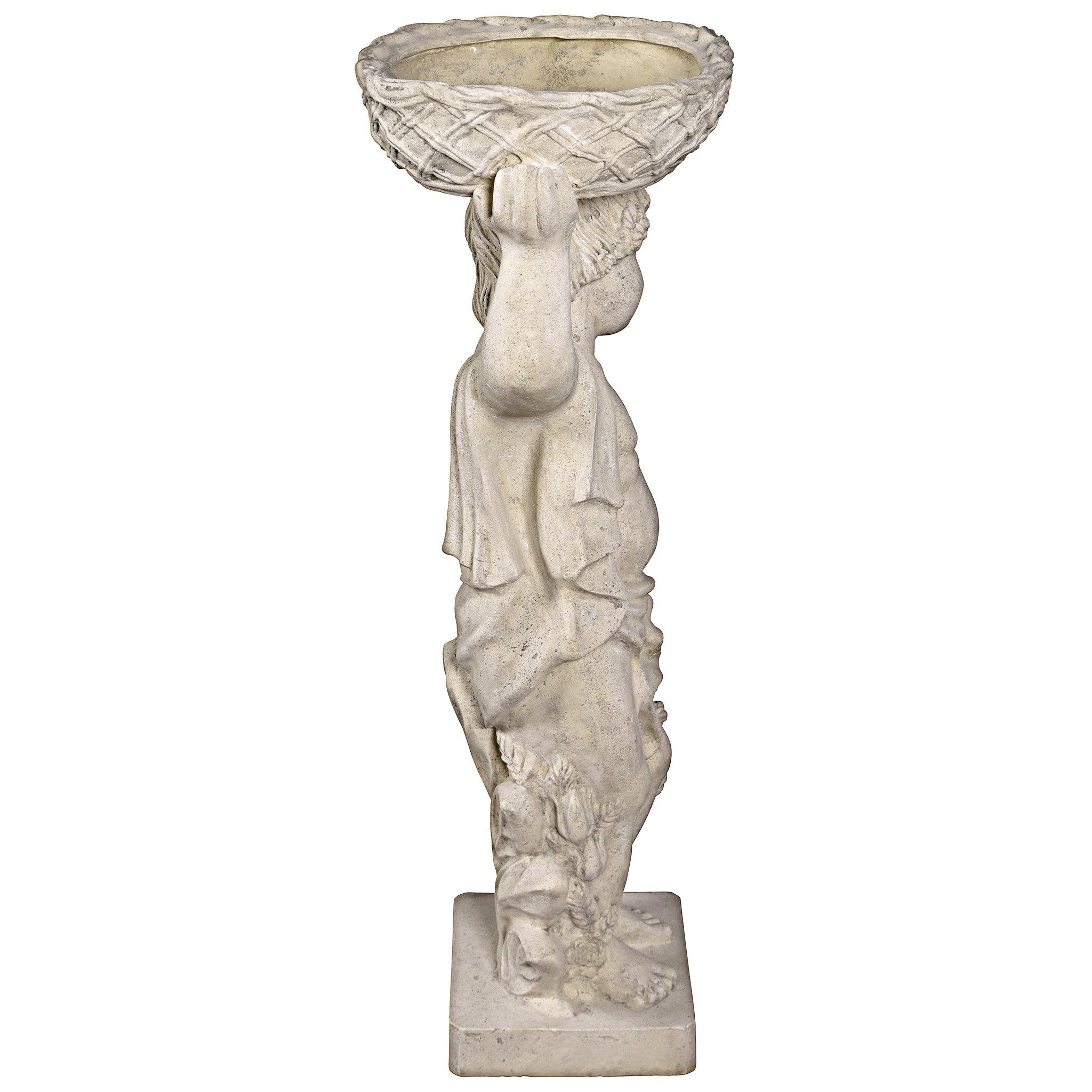 Toscano Young Bacchus with Basket Planter Garden Statue - Bacchus Left