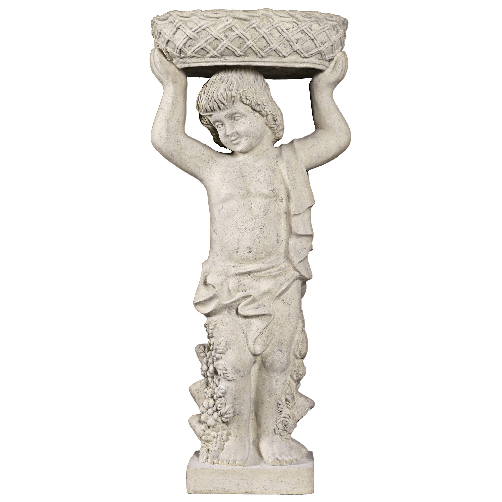 Toscano Young Bacchus with Basket Planter Garden Statue - Bacchus Right