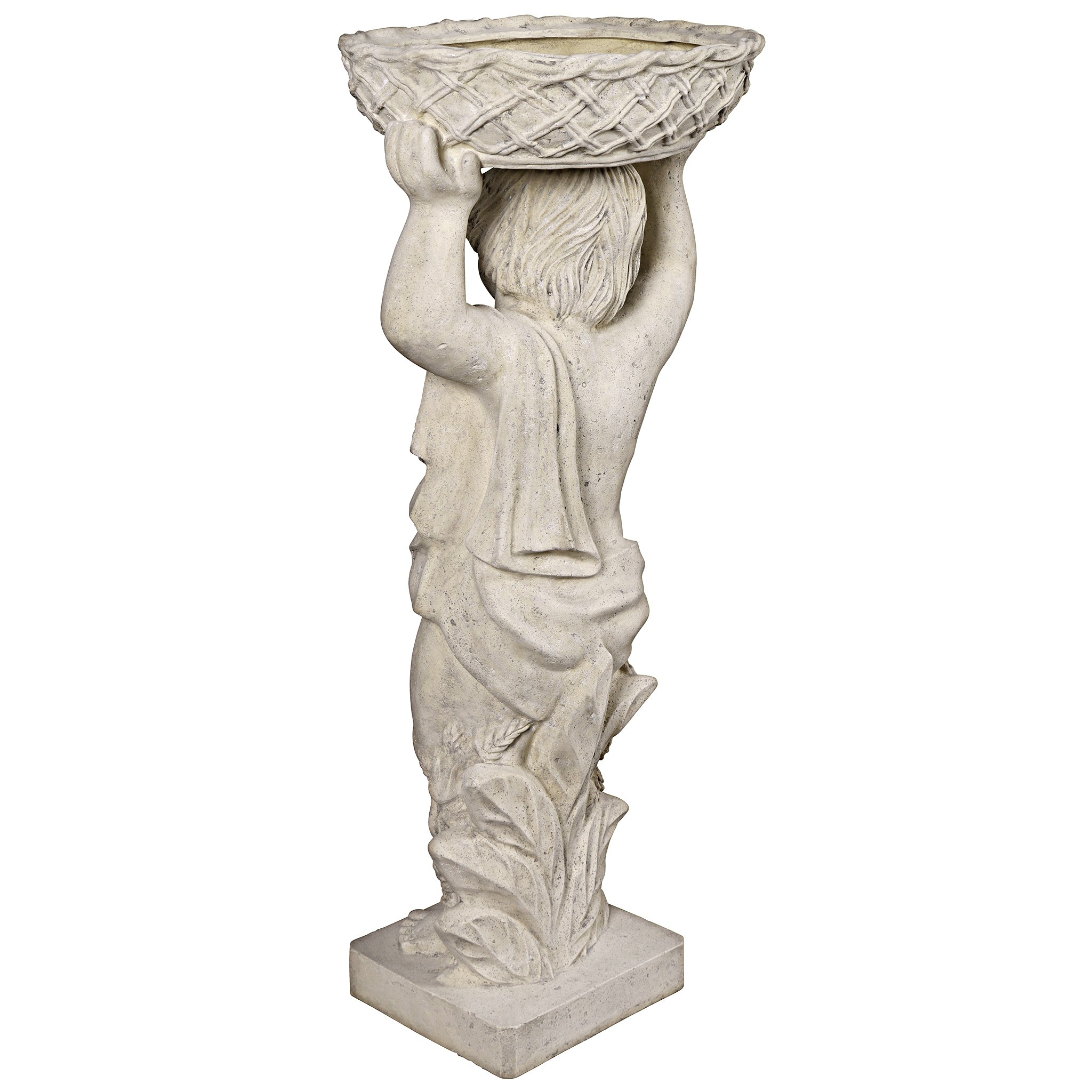 Toscano Young Bacchus with Basket Planter Garden Statue - Bacchus Right