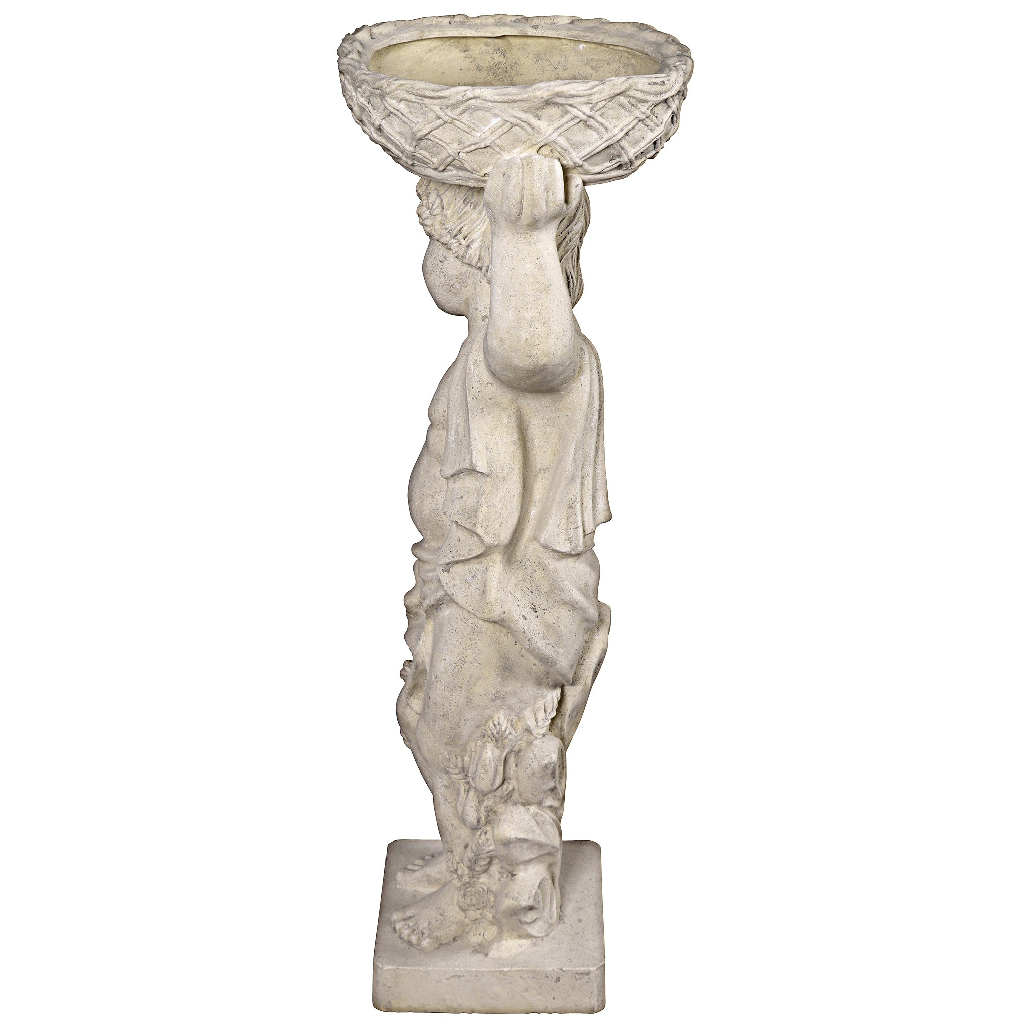 Toscano Young Bacchus with Basket Planter Garden Statue - Bacchus Right