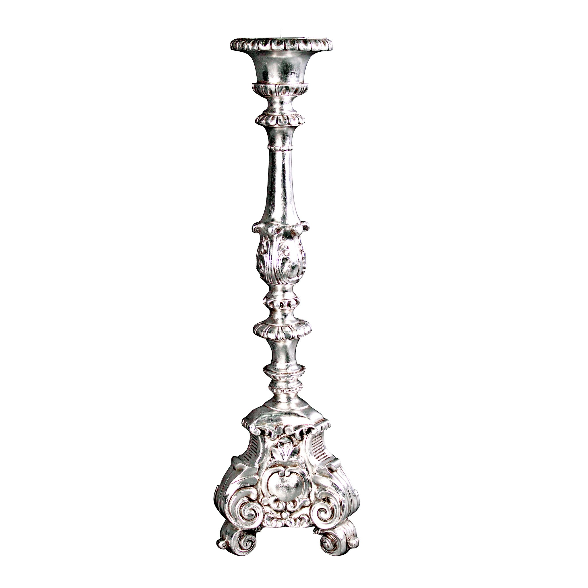 Toscano European Scroll-Footed Grande Candlestick