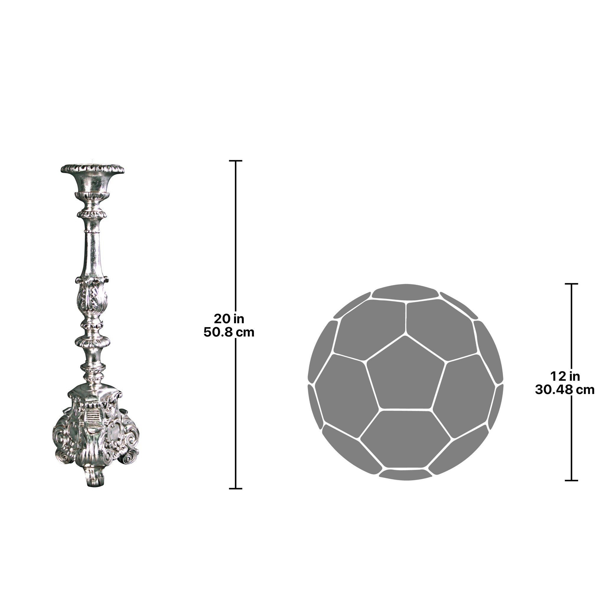 Toscano European Scroll-Footed Grande Candlestick