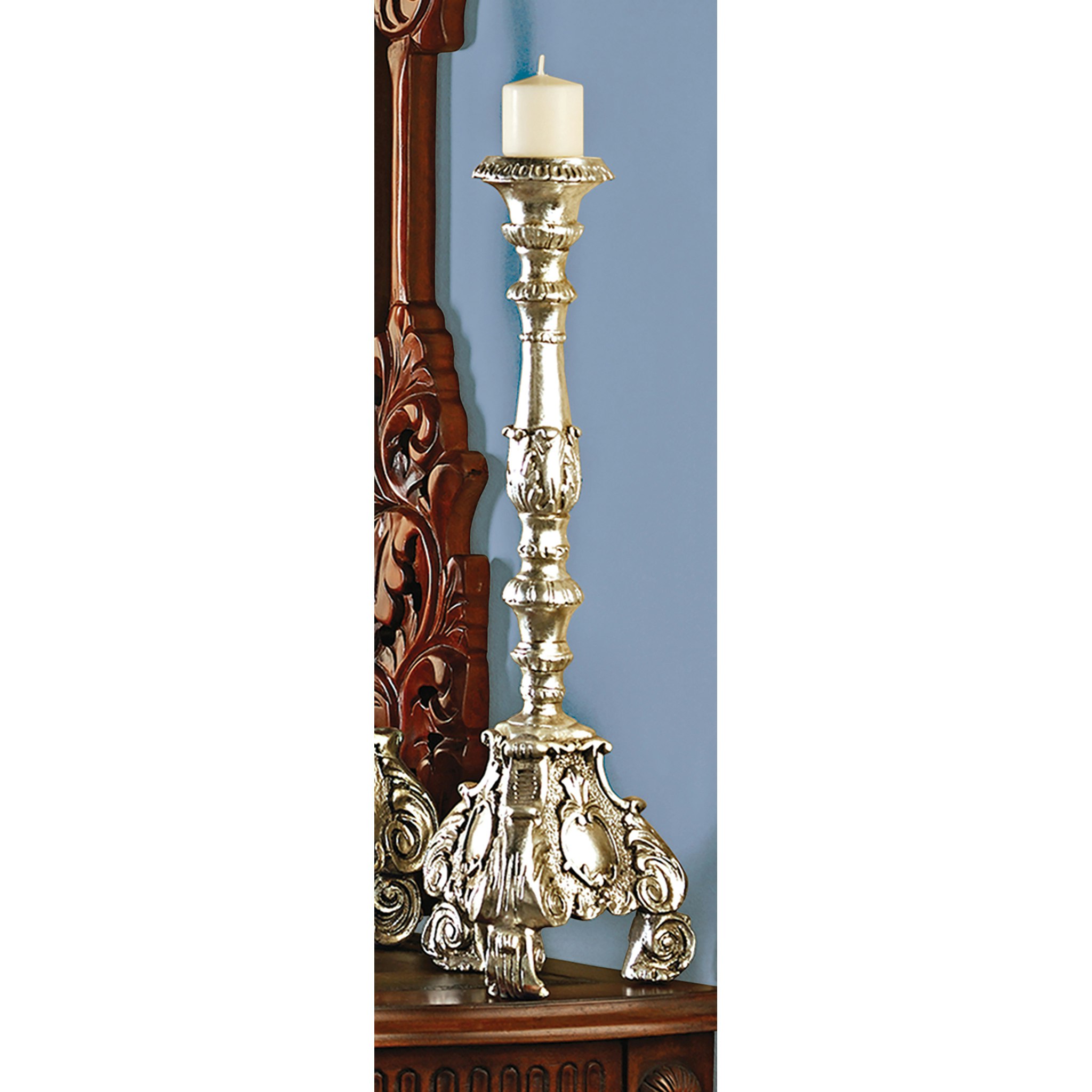 Toscano European Scroll-Footed Medium Candlestick