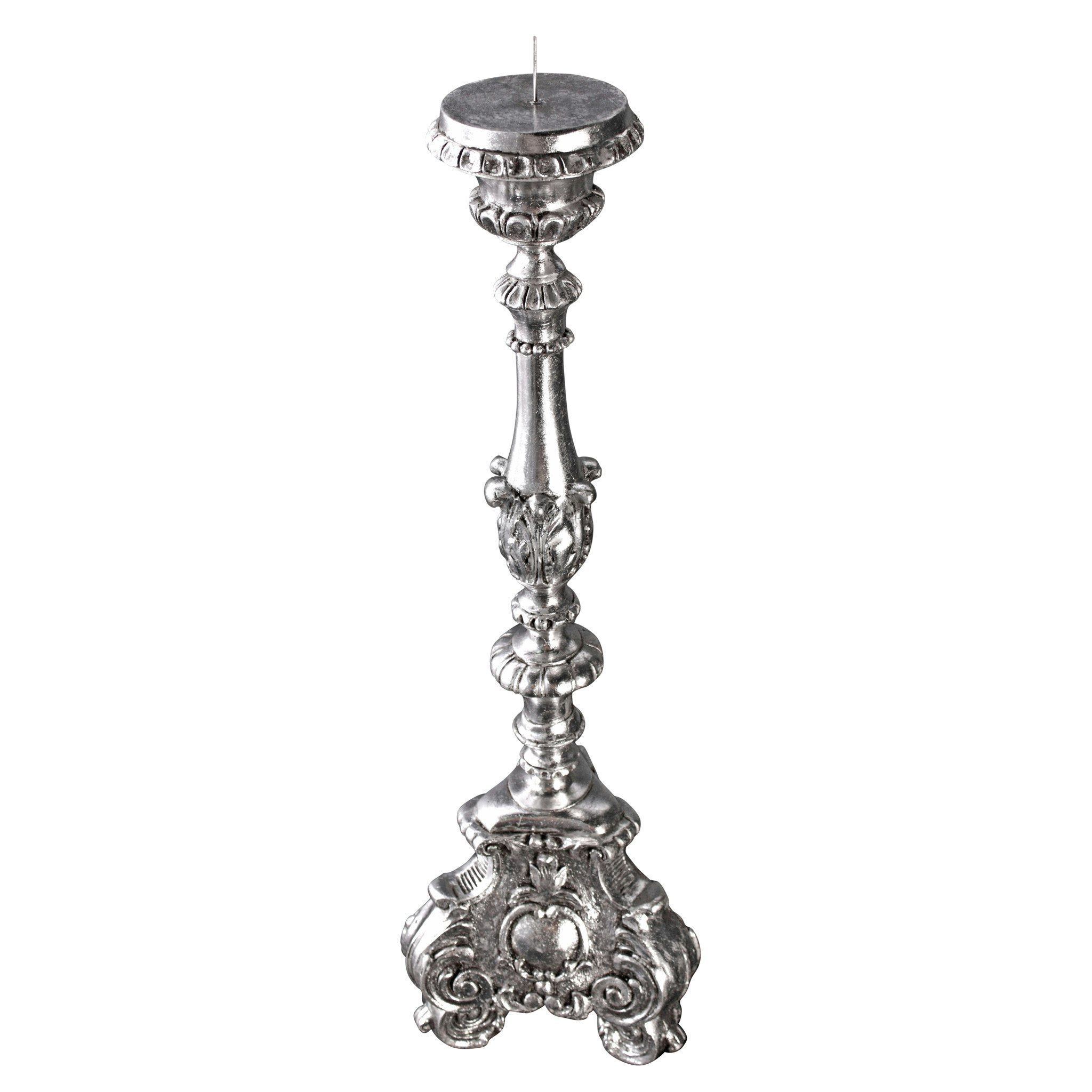 Toscano European Scroll-Footed Large Candlestick