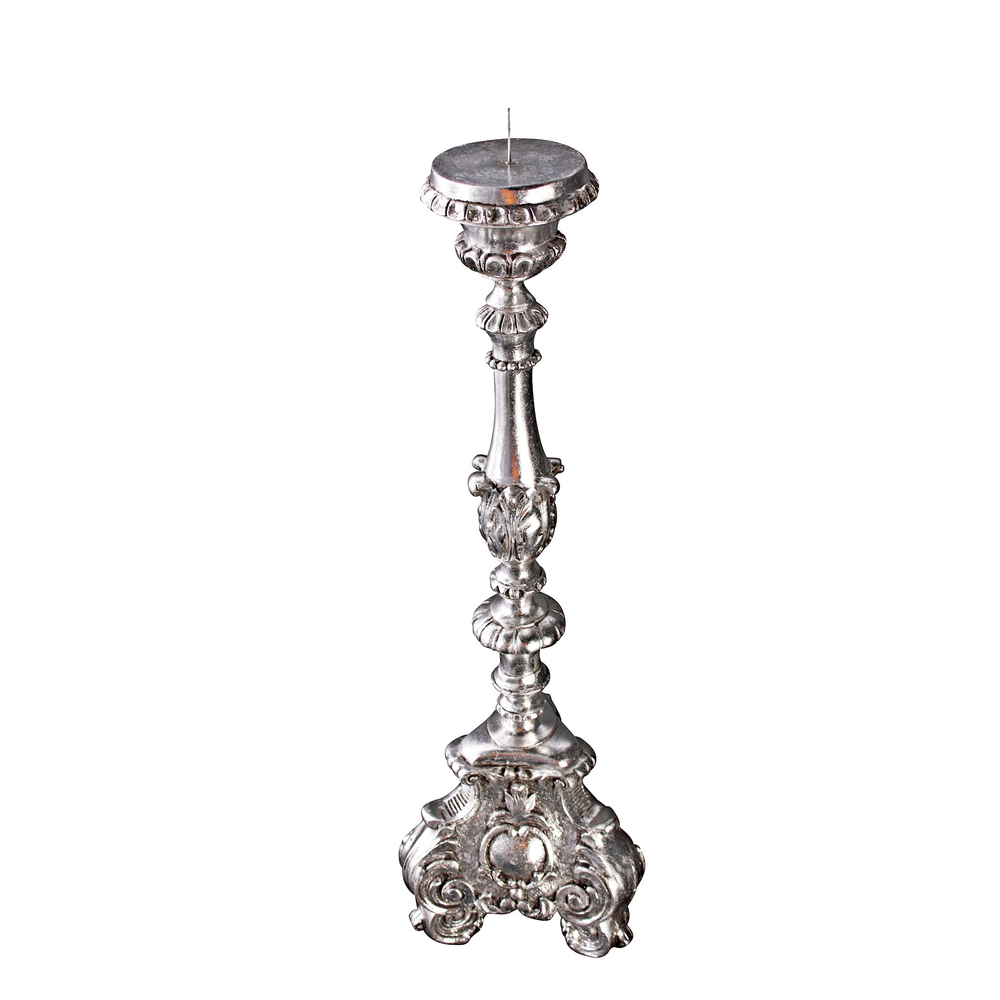 Toscano European Scroll-Footed Large Candlestick