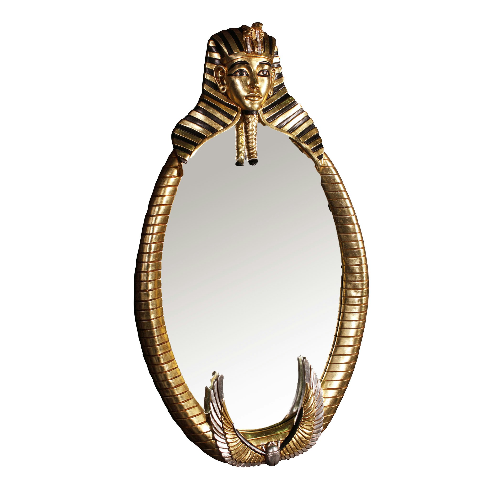 Toscano - The Spirit of Tutankhamen Egyptian Oval Mirror Wall Sculpture