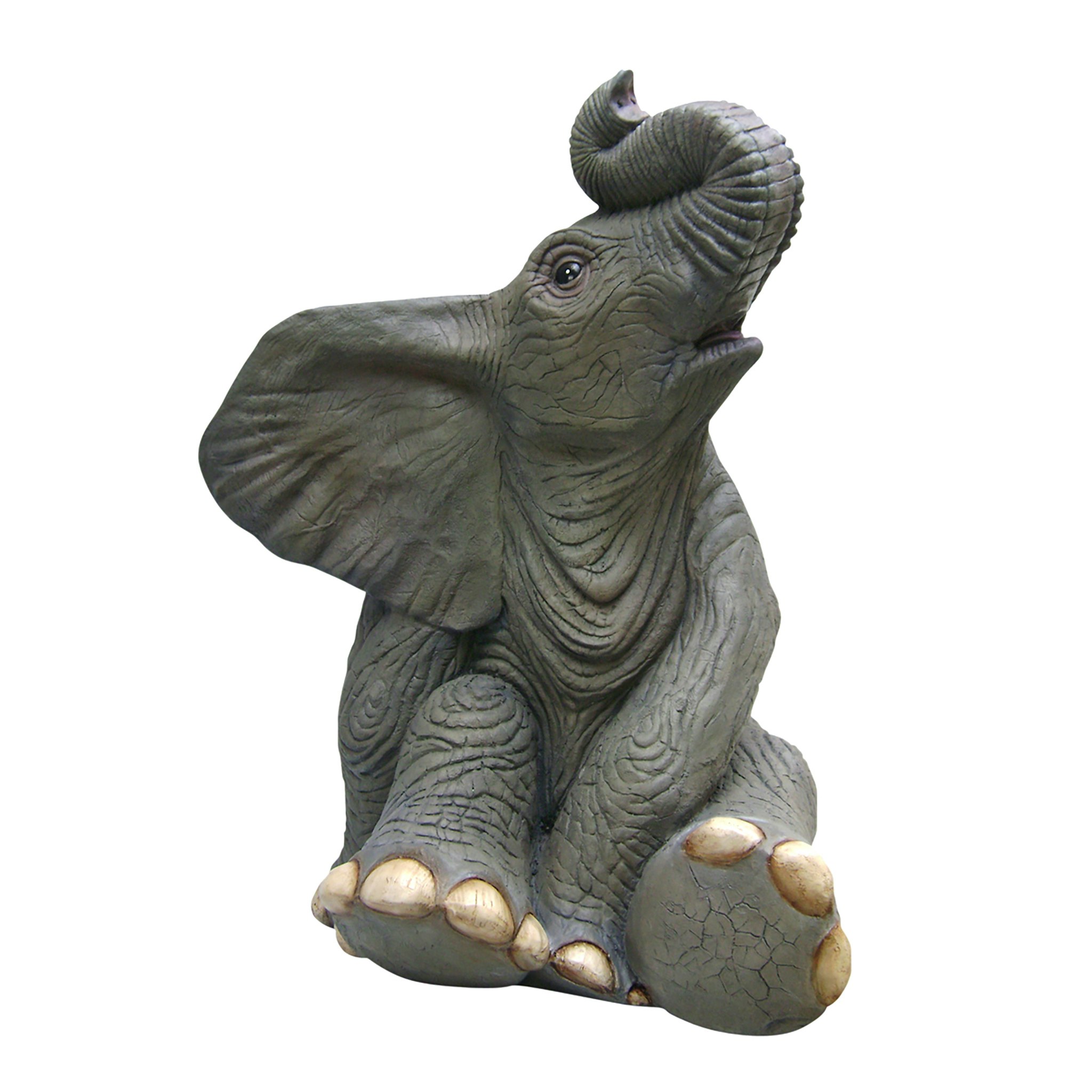 Toscano - Sitting Baby Elephant Garden Statue